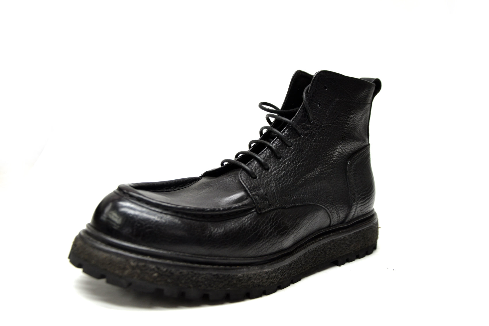 POLLINO Schwarze Lederstiefelette