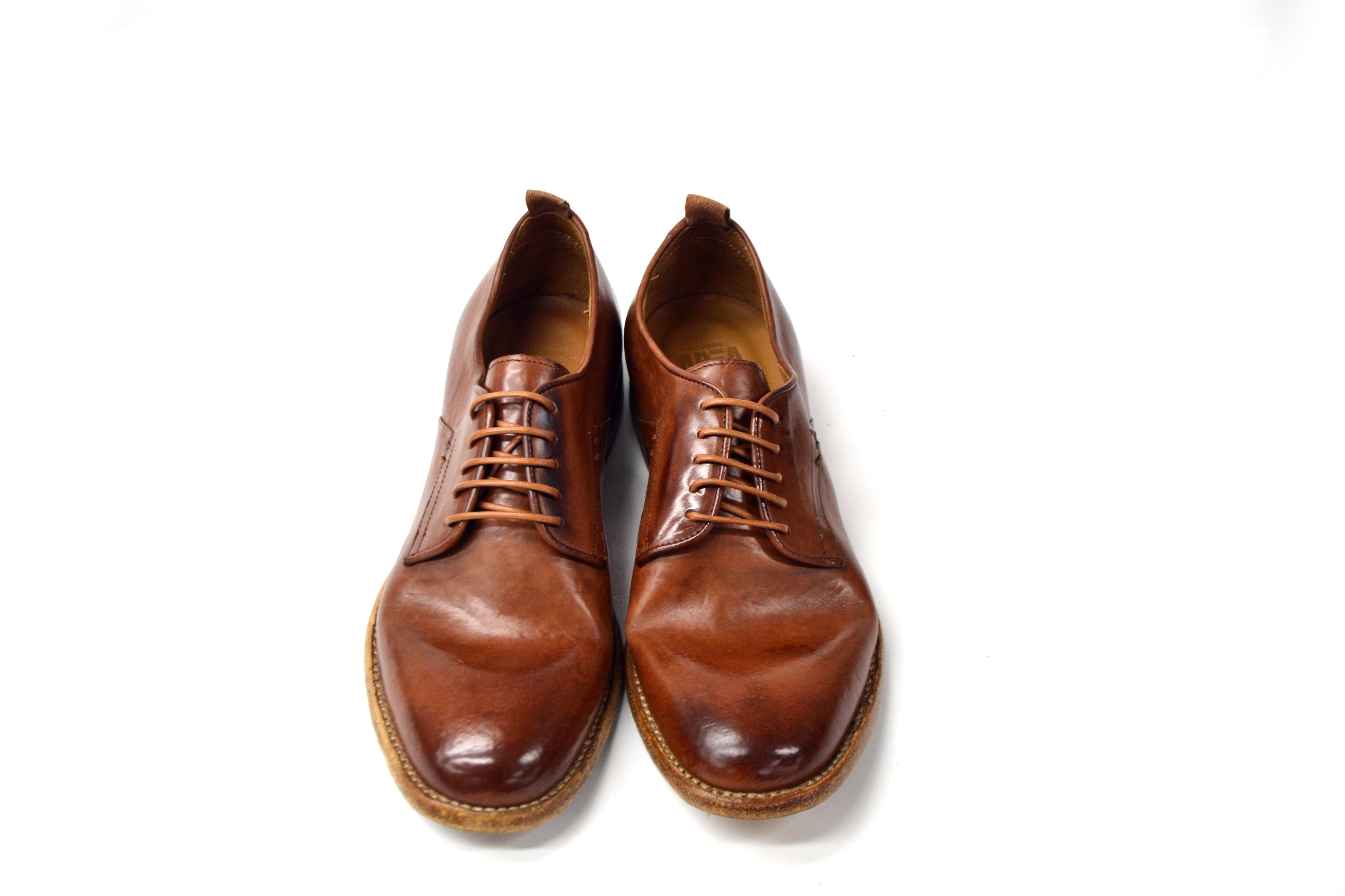 Chandler – Tabakfarbene Derby-Schuhe aus Leder