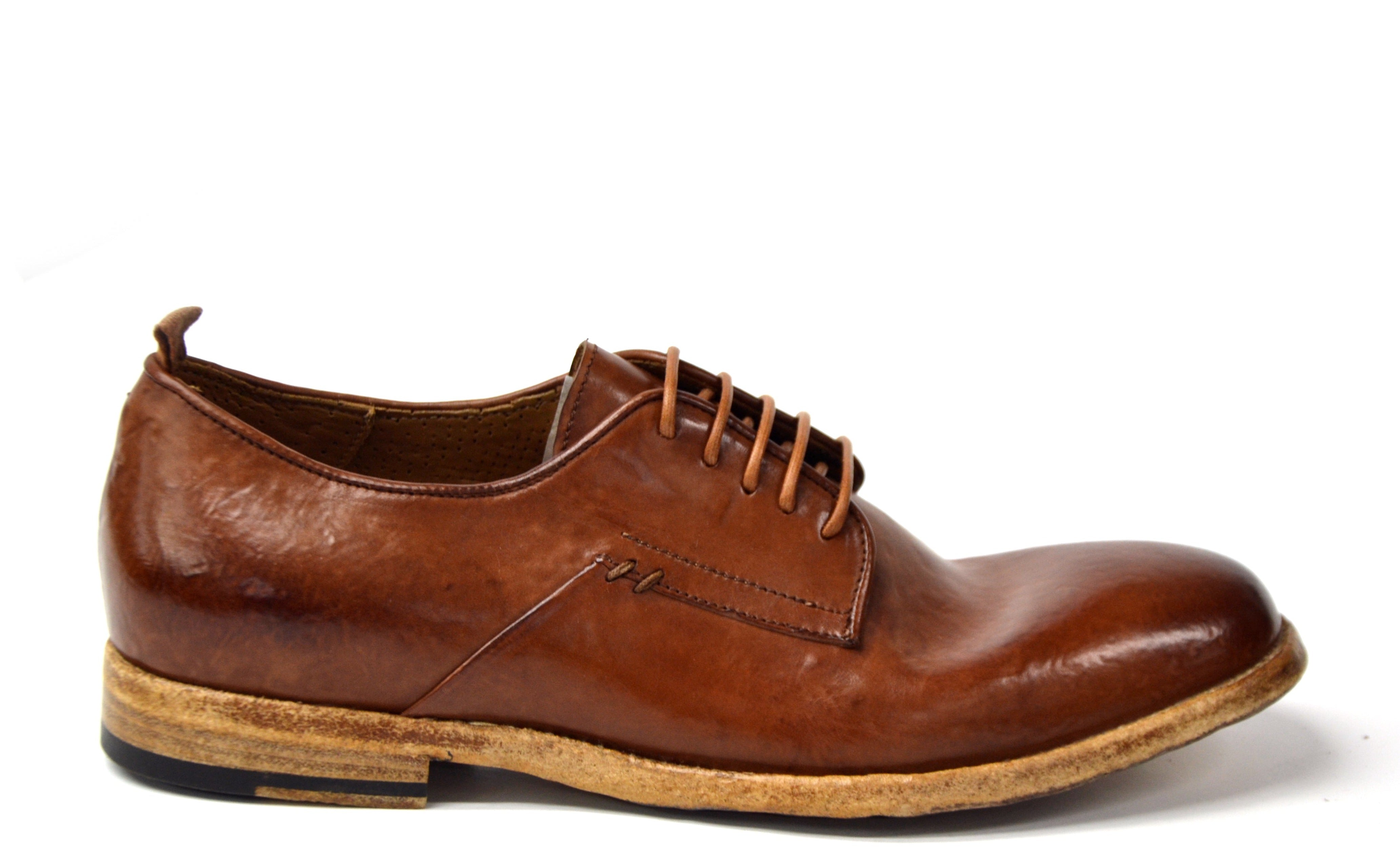 Chandler – Tabakfarbene Derby-Schuhe aus Leder