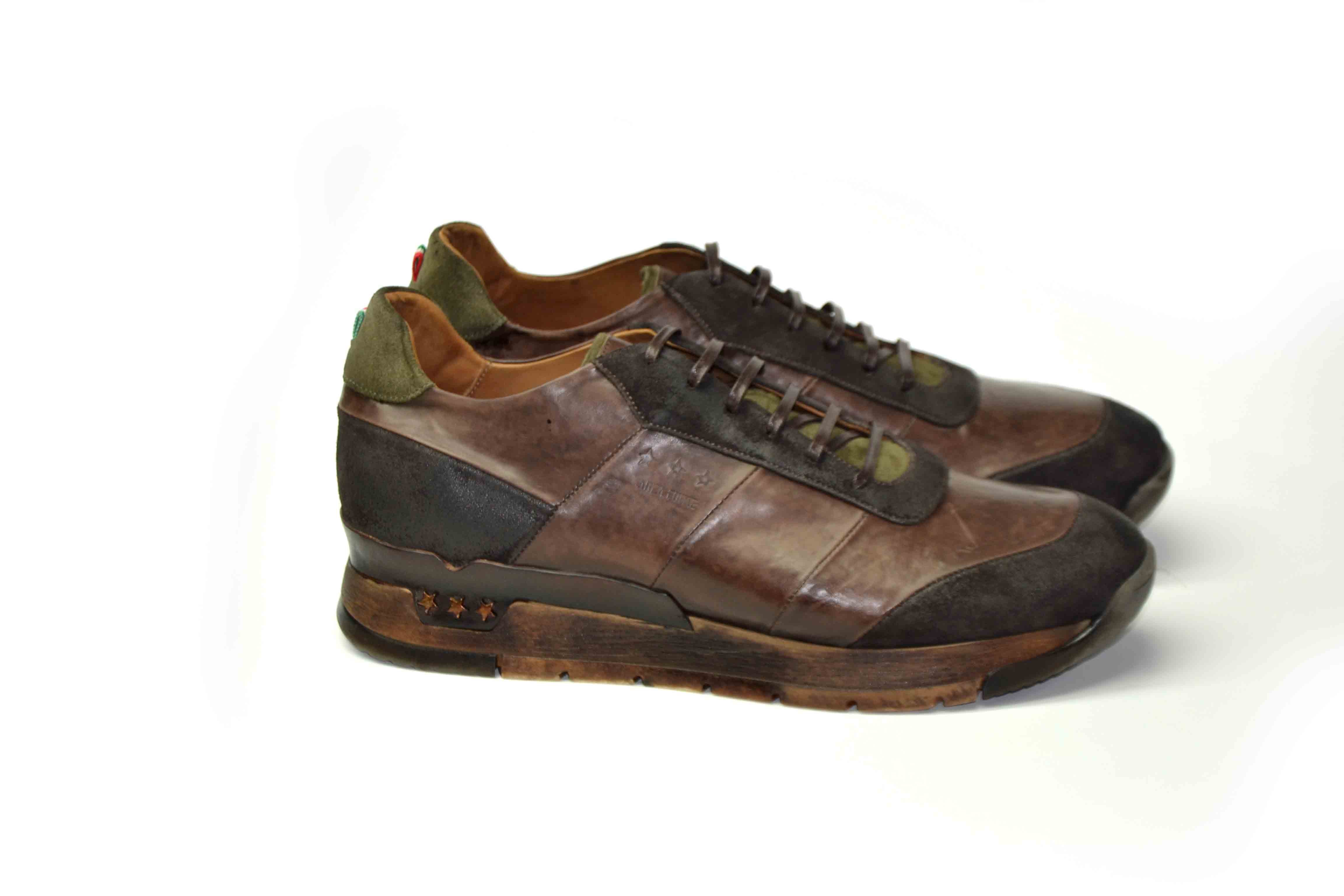 Mundialito Cold dunkelbraunes Leder-Laufschuh