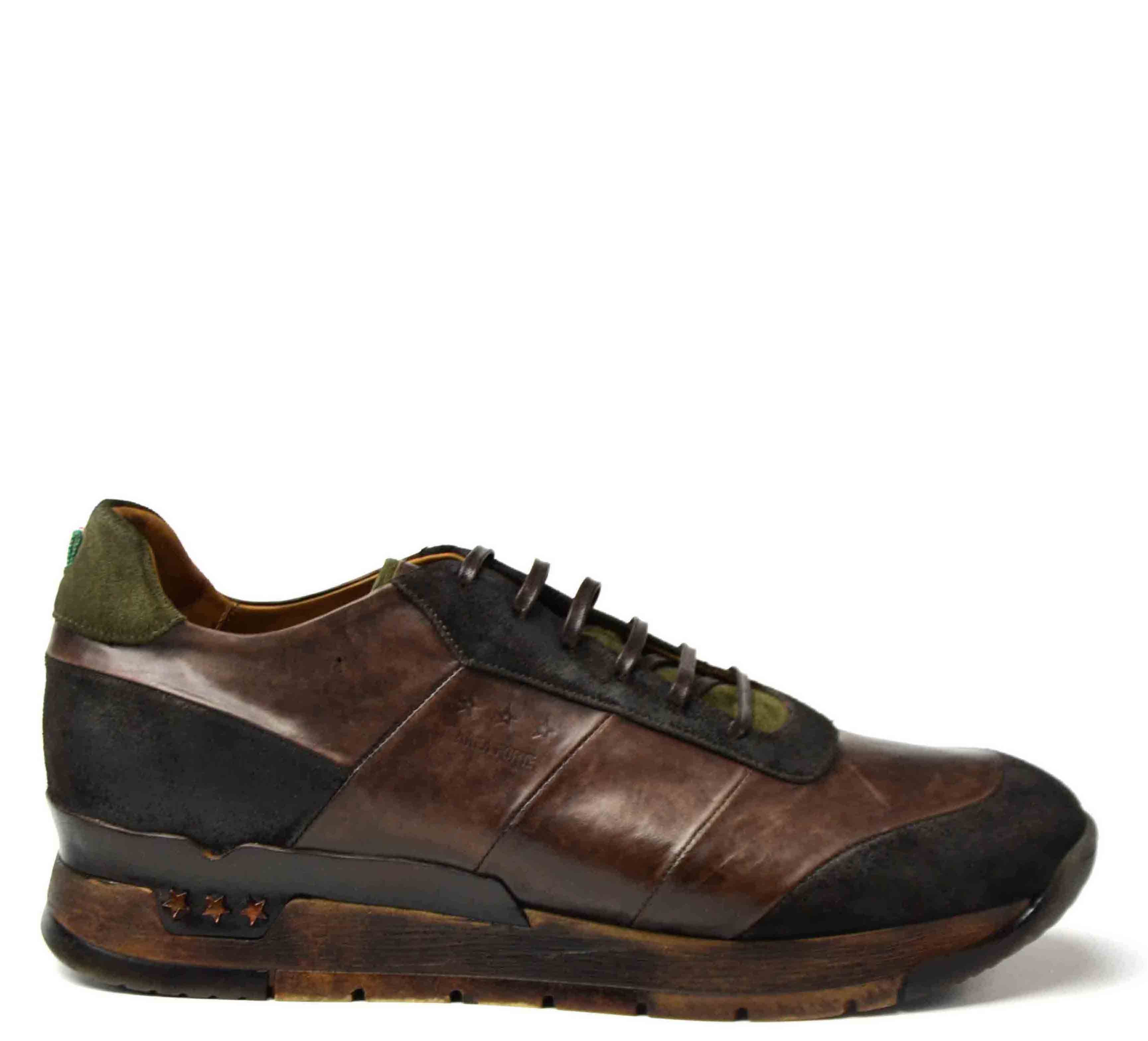 Mundialito Cold dark brown leather running