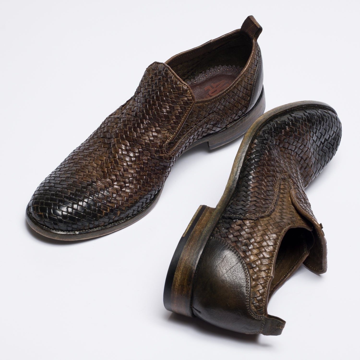 EddyLoo grün-brauner Loafer