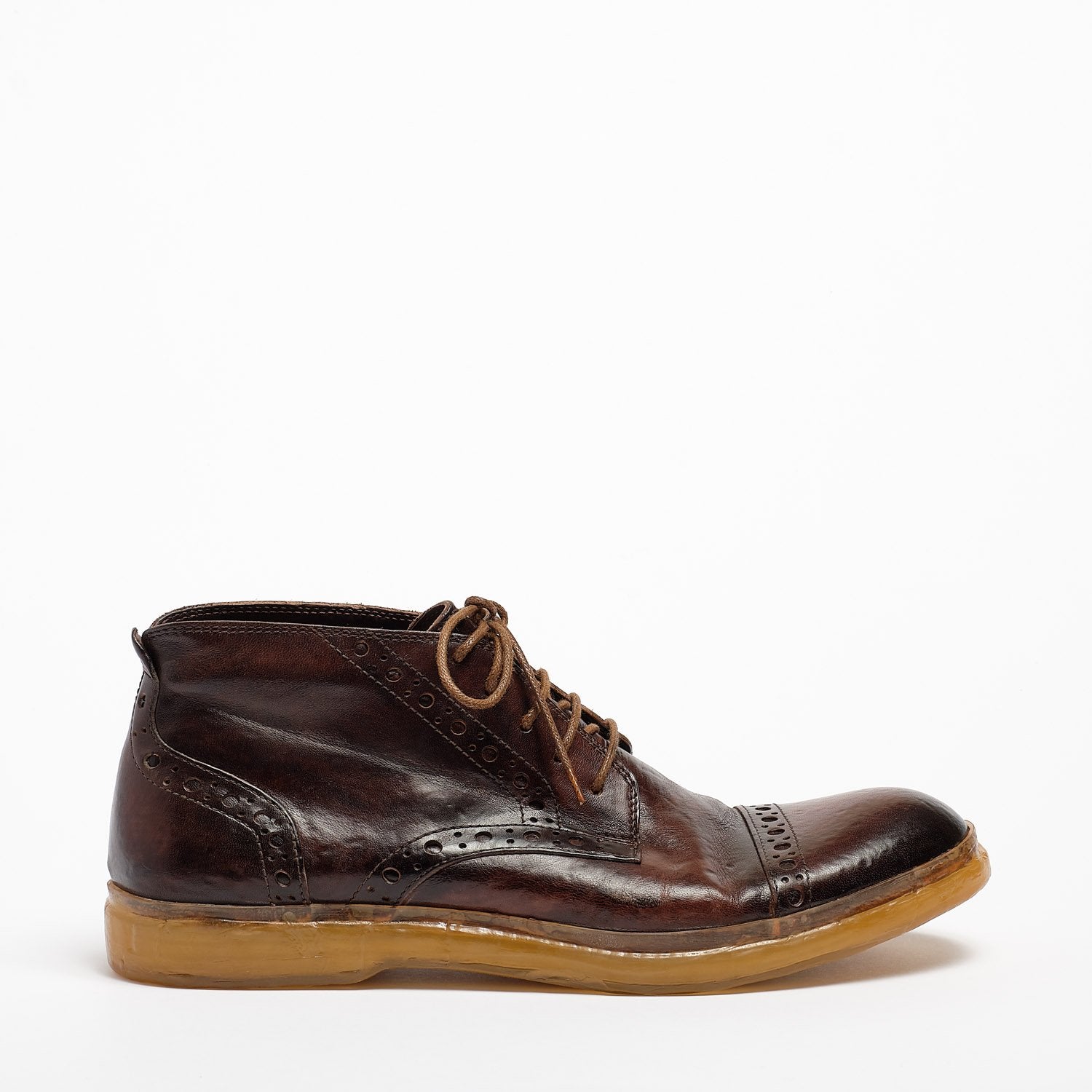 Darren Schnürhalbschuhe aus natürlichem Vacchetta-Leder dunkelbraun