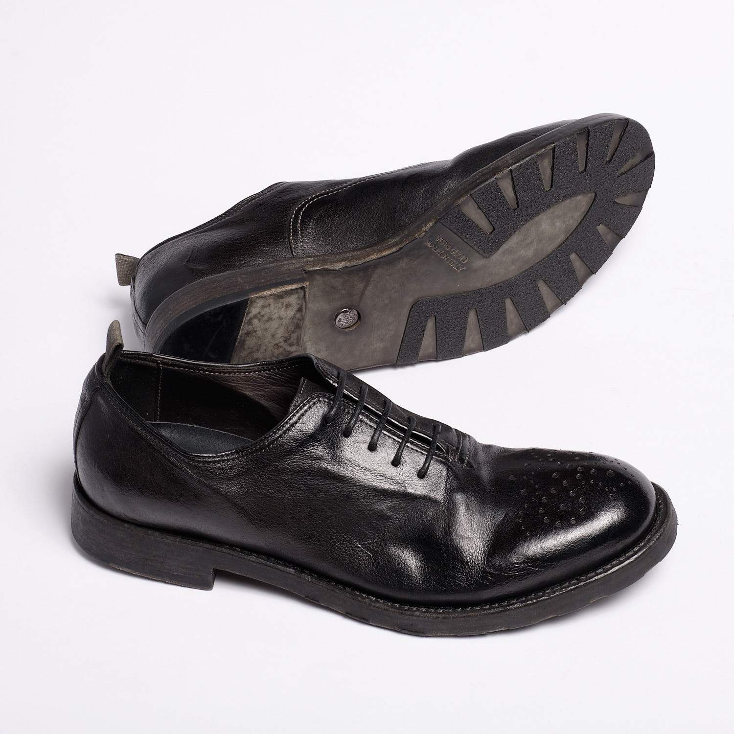 Rustin Schnürschuhe Naturbüffelleder schwarz