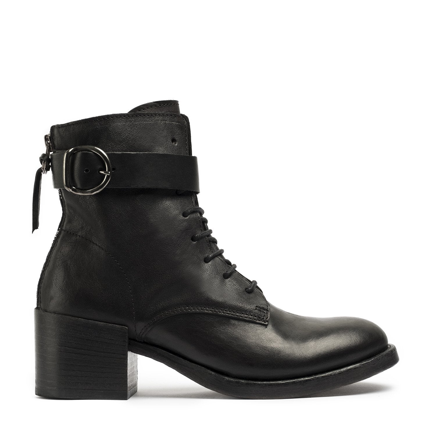 Michonne Schwarze Schnürstiefel