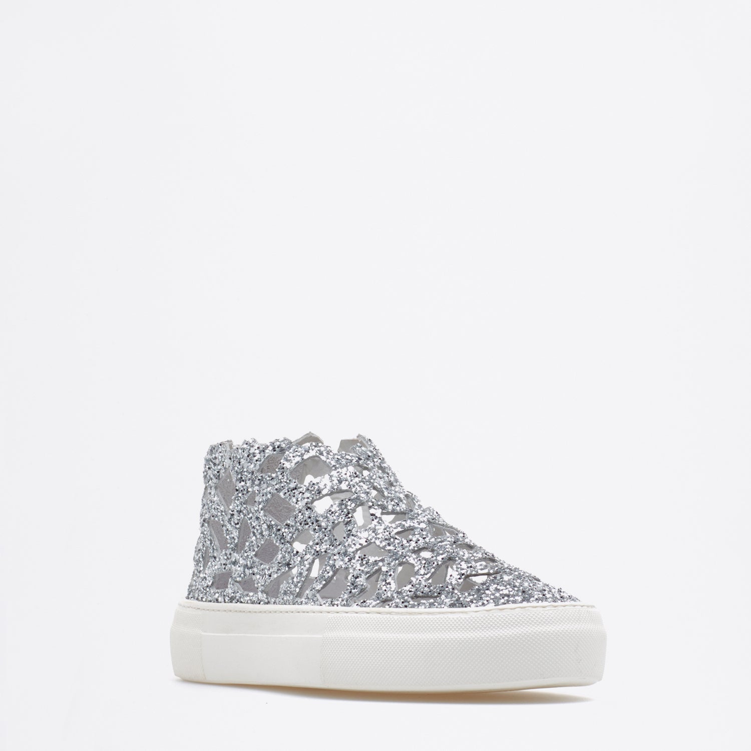 Round Sparkling Sneakers eisweiß-irisierend