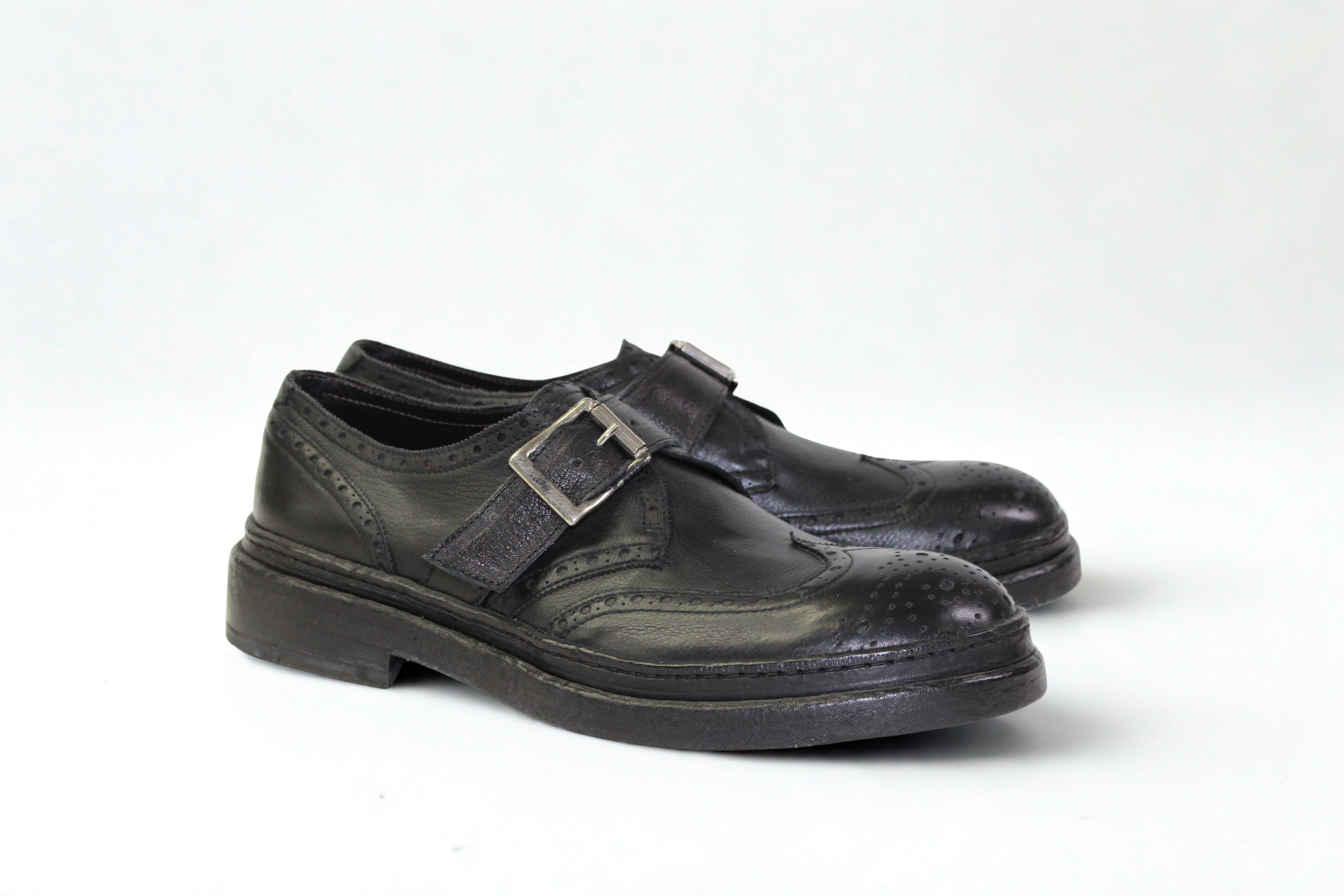 LETZTE PAARE 41/42/43 - KEVIN SCHNALLSCHUHE IN GRÜN ODER BRAUN