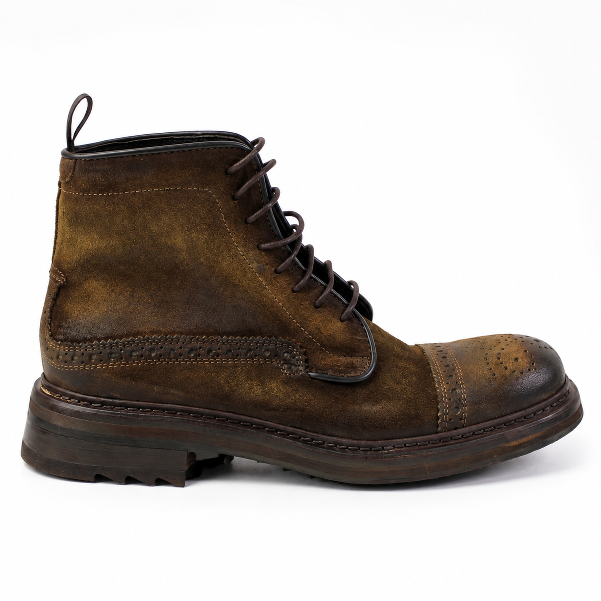 SHARK Suede Laced Ankle Boots