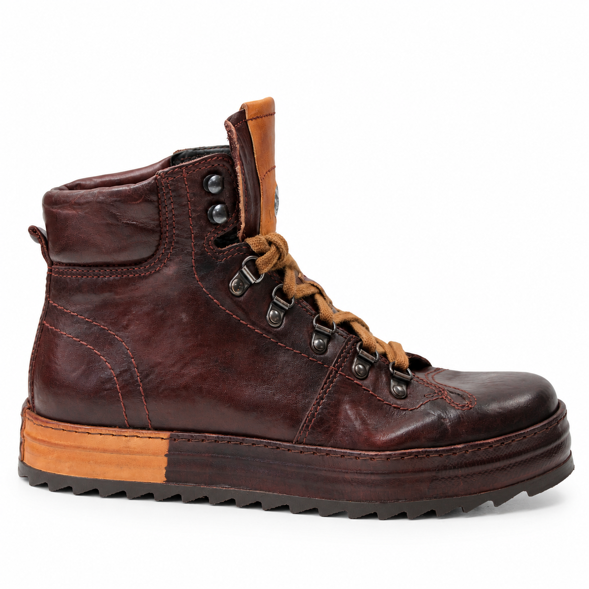 LED High Sneakers in Chestnut