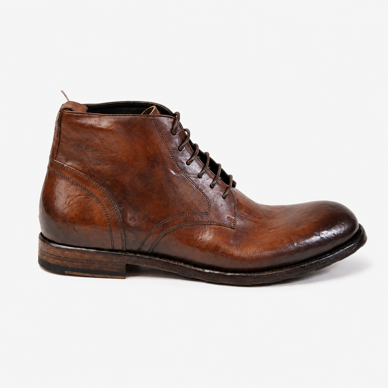 Doug Lace Mid Shoes Terra Brown