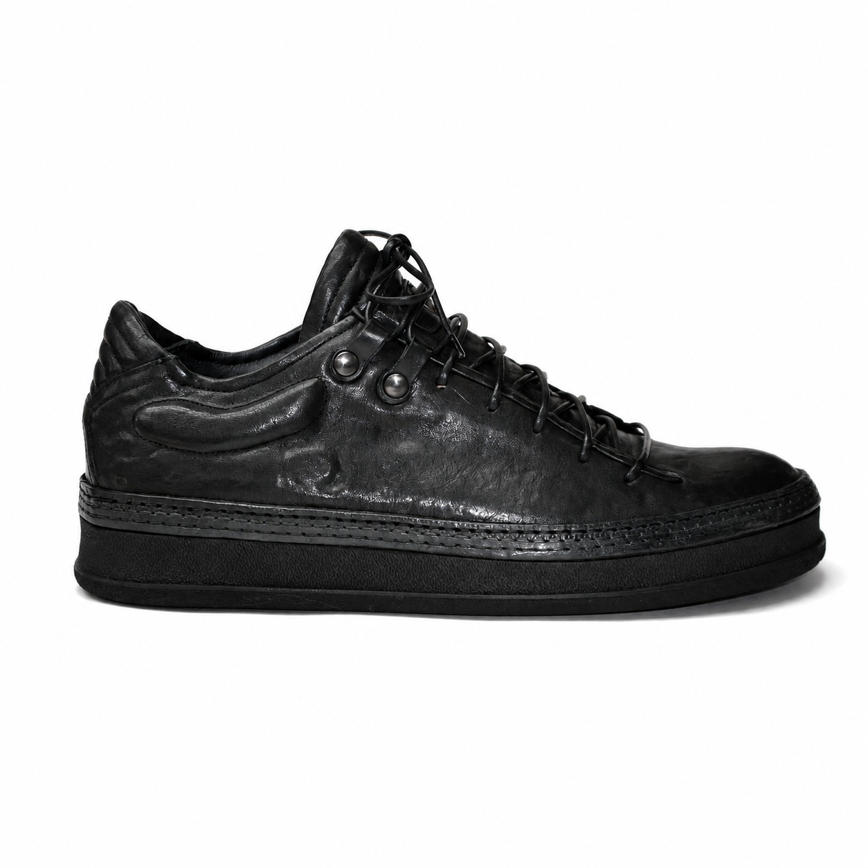 Pep black leather sneaker
