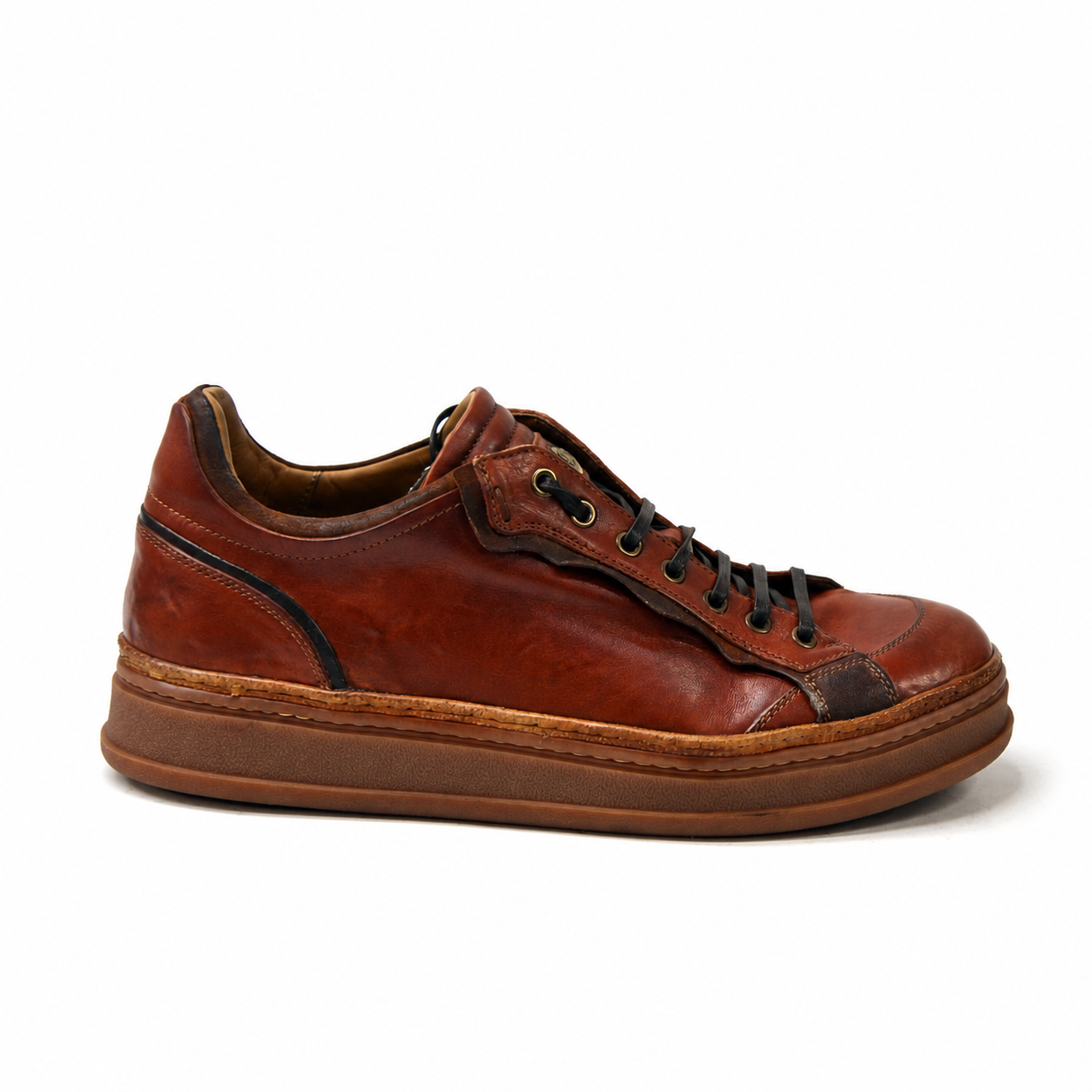 LUKA  Laced leather sneakers