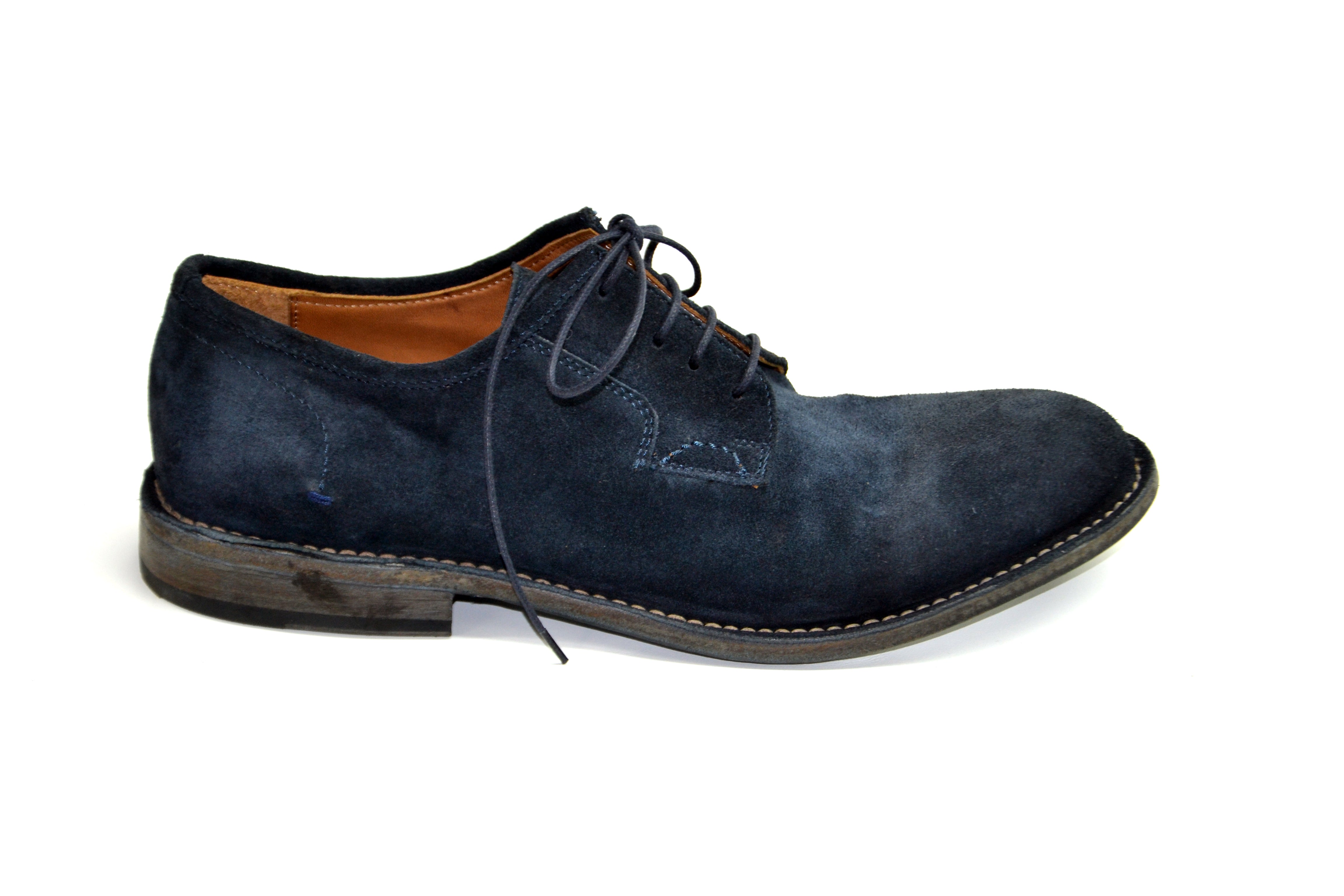 LAST PAIR 42- BLU SUEDE DERBY