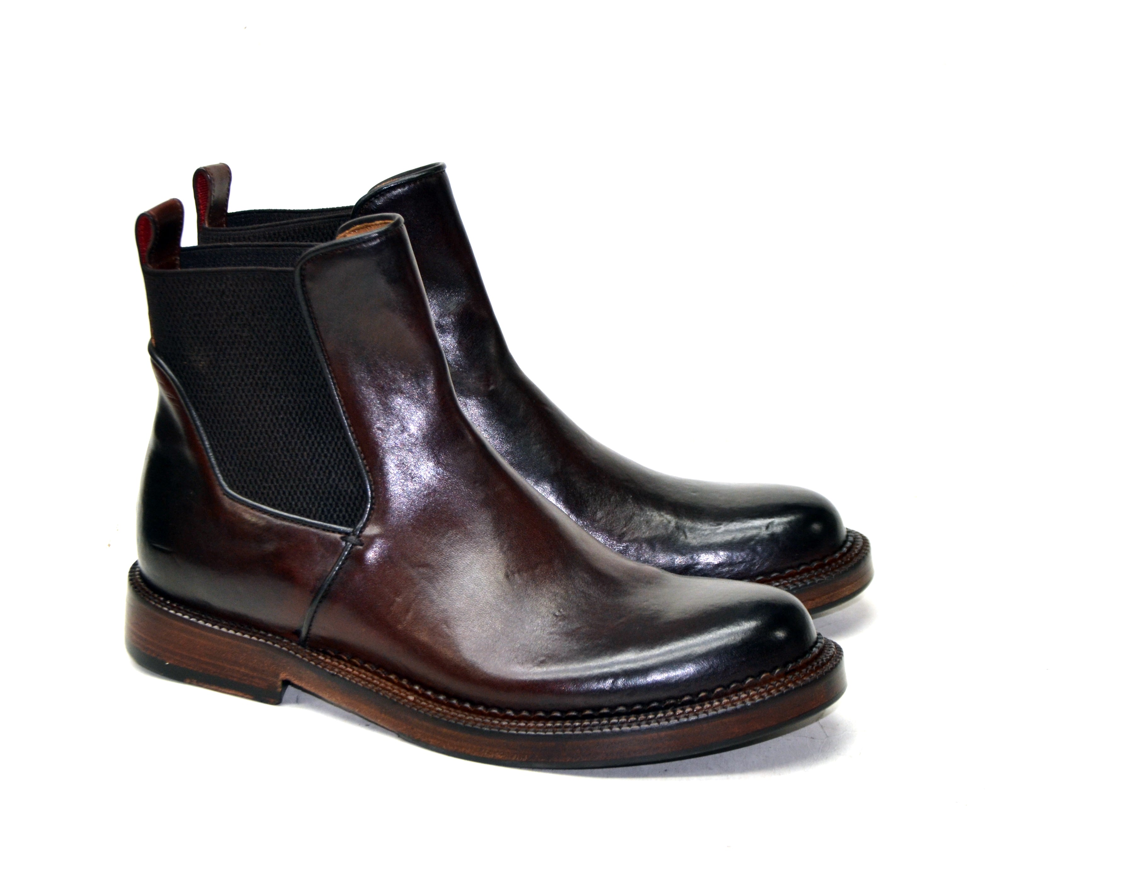 LAST PAIR 44- DARK BROWN ELASTIC BEATLES