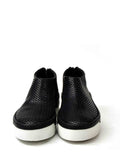 LAST PAIRS 36/37/38/40/41- JODIE BACK ZIP SHOES SOFT PERFORATED LEATHER BLACK