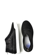 LAST PAIRS 36/37/38/40/41- JODIE BACK ZIP SHOES SOFT PERFORATED LEATHER BLACK