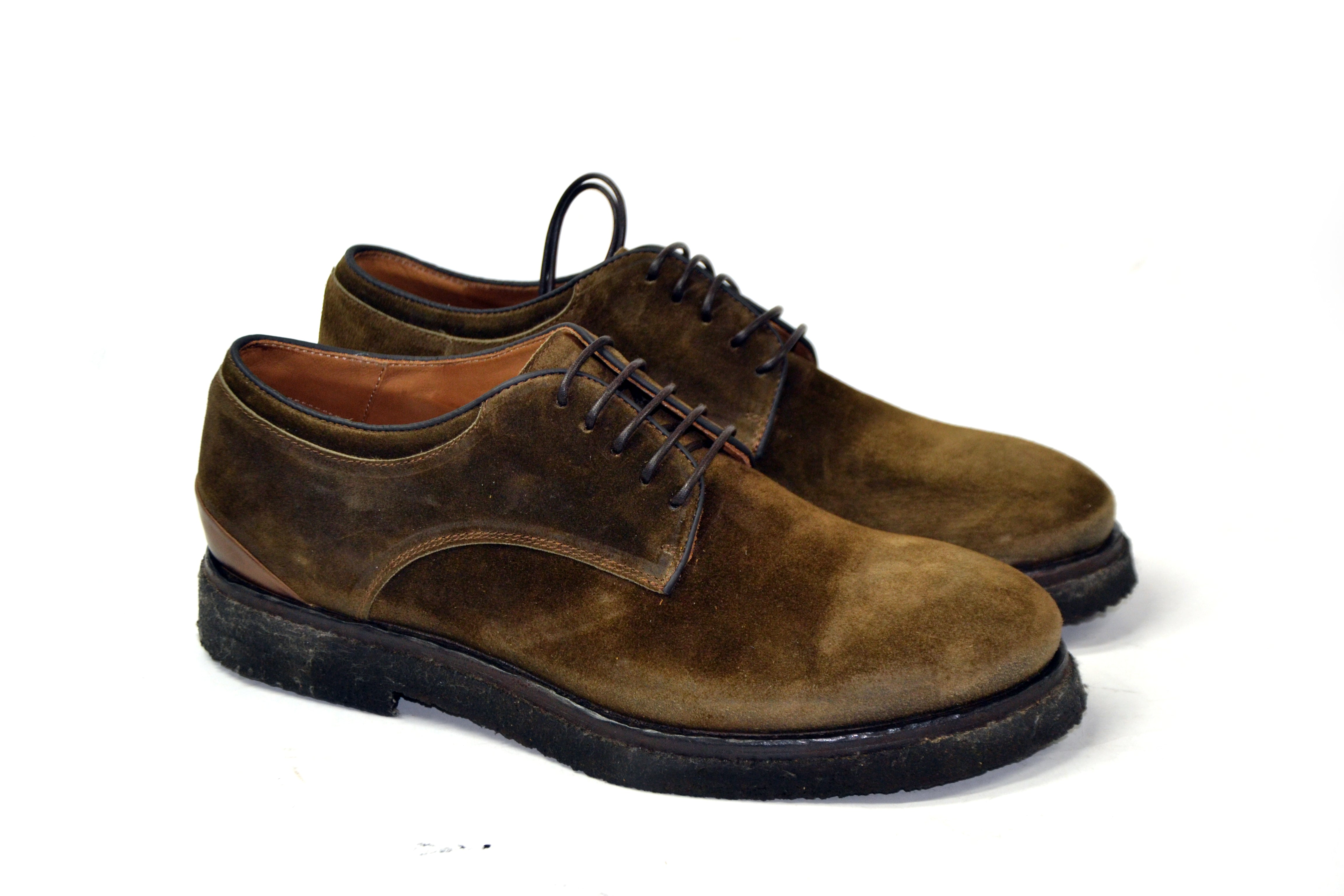 LAST PAIR 41-SUEDE+NATURAL CREPE DERBY