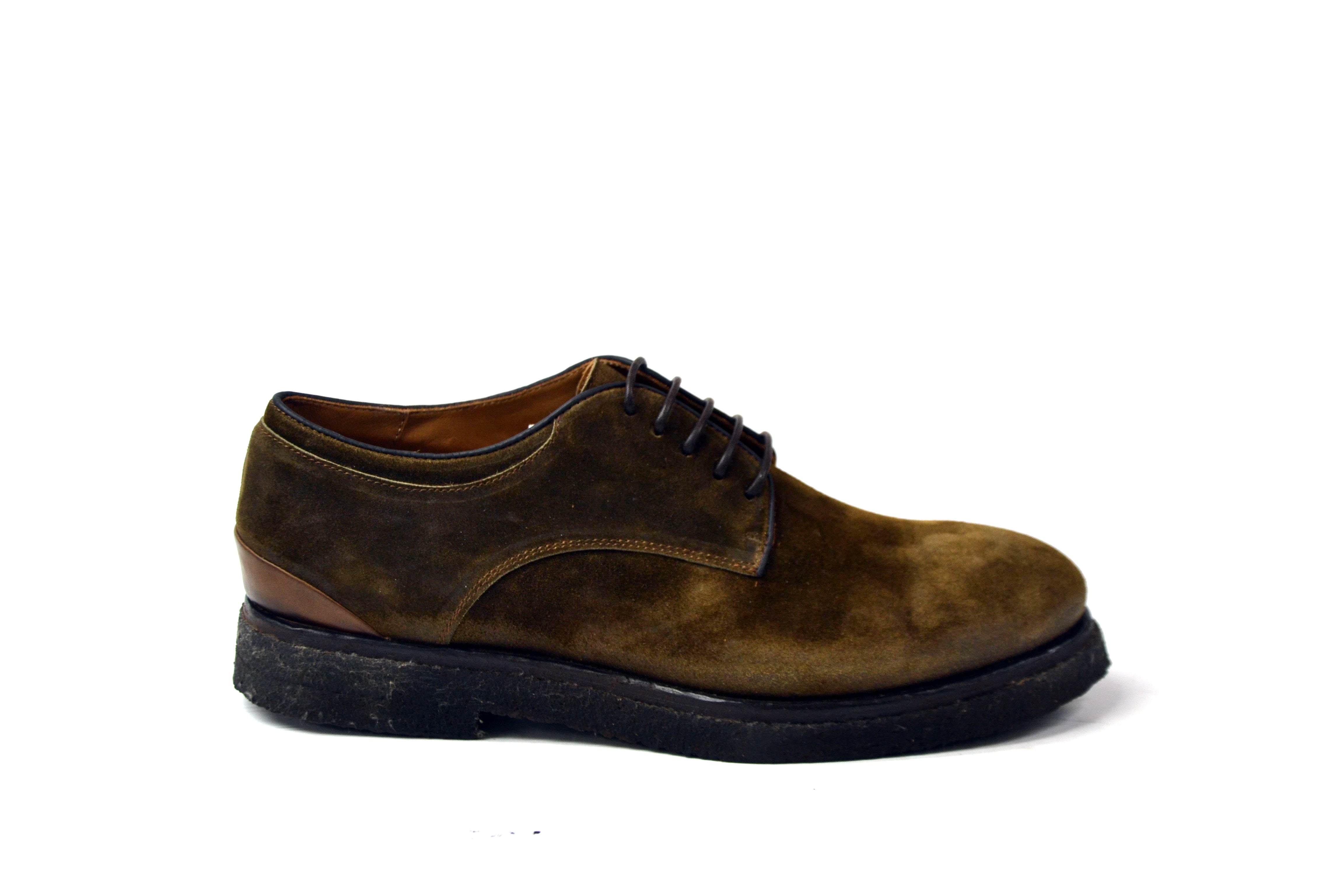 LAST PAIR 41-SUEDE+NATURAL CREPE DERBY