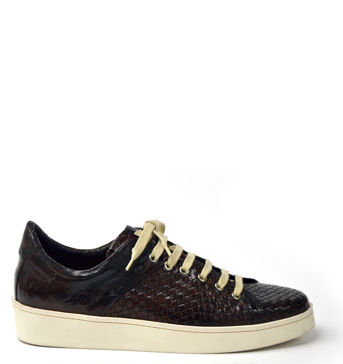 LAST PAIRS 39/40/43-DARK BROWN HAND-WOVEN SNEAKERS