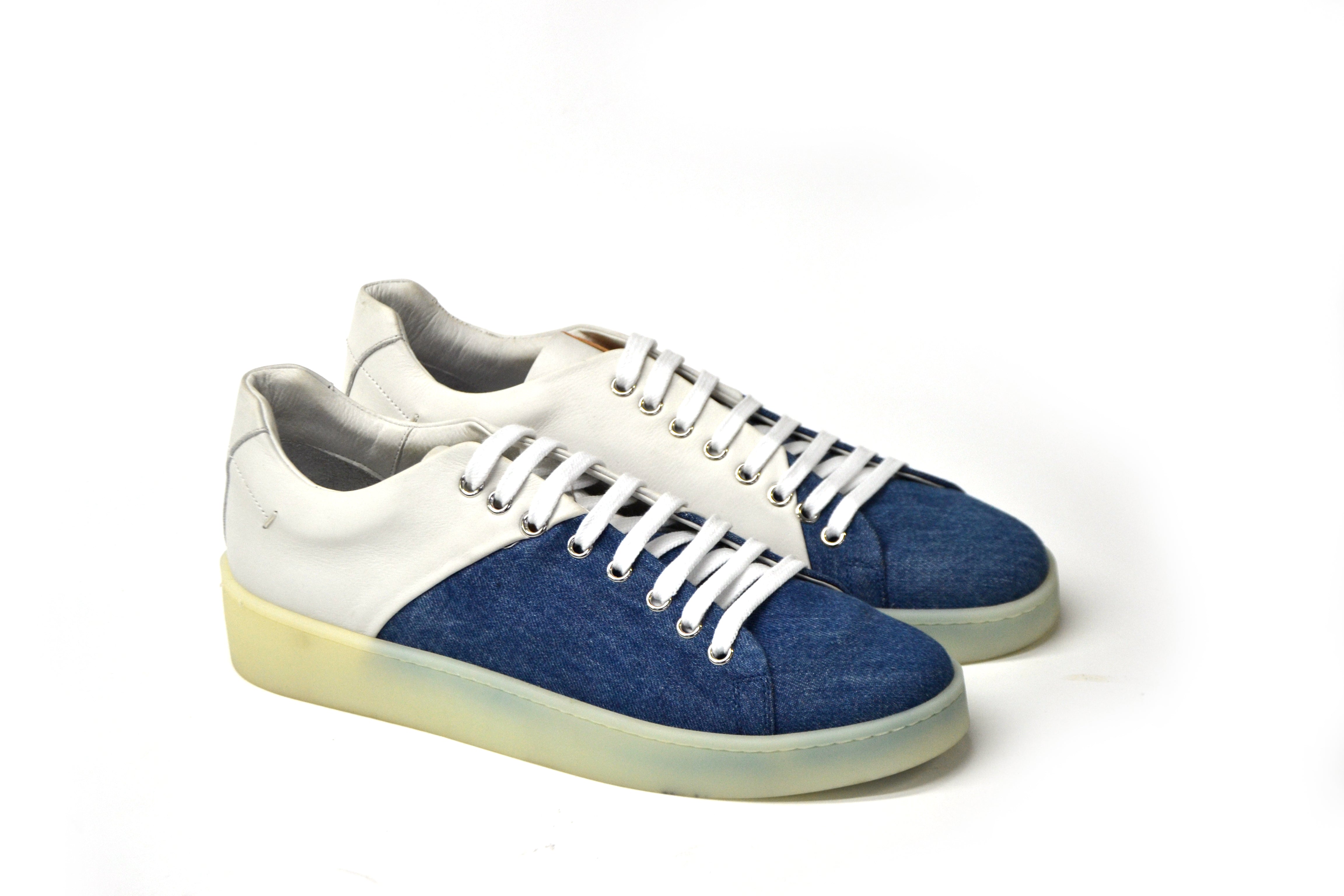 LAST PAIR 42-DENIM SYMMETRIC SNEAKERS