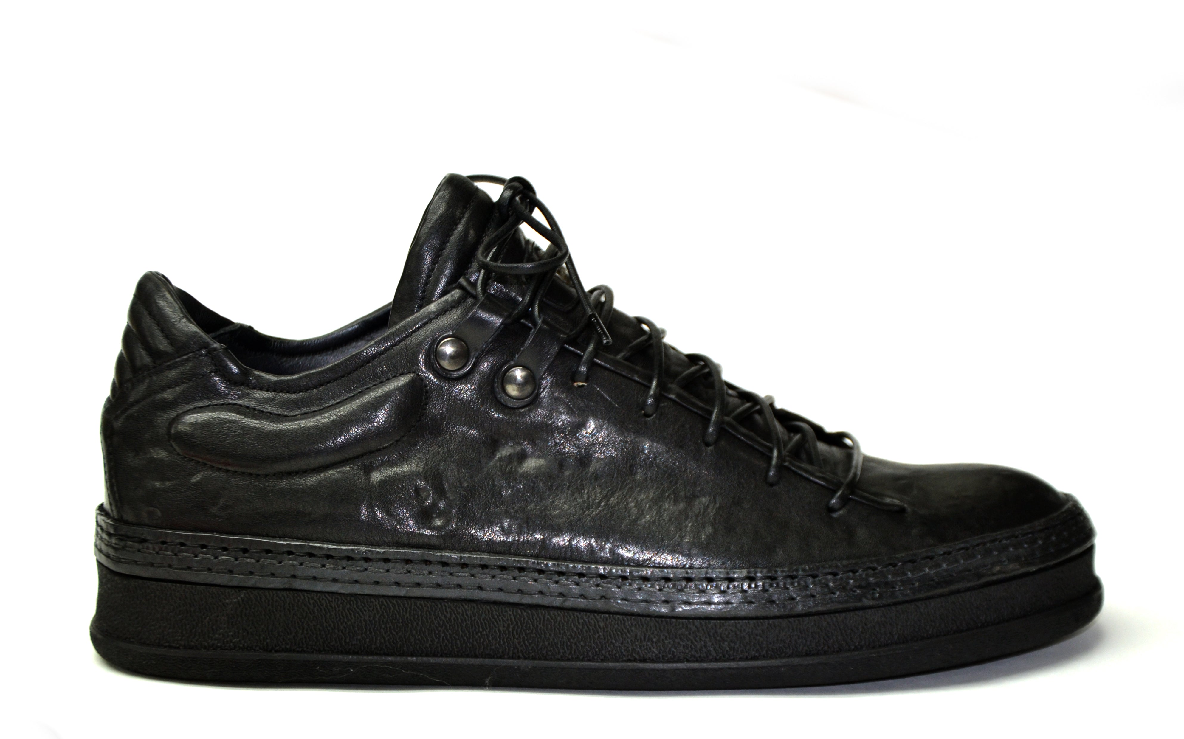 LAST PAIRS- PEP BLACK LEATHER SNEAKERS