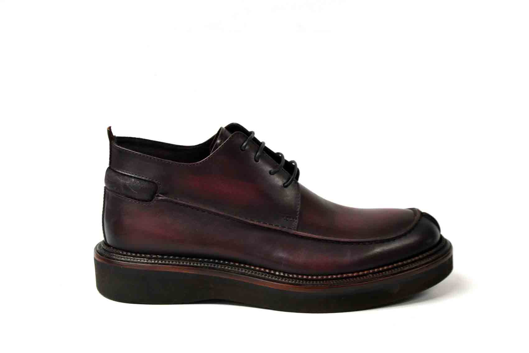 LAST PAIR 42-LISBONA BORDEAUX CHUKKA SHINY OR MATTE