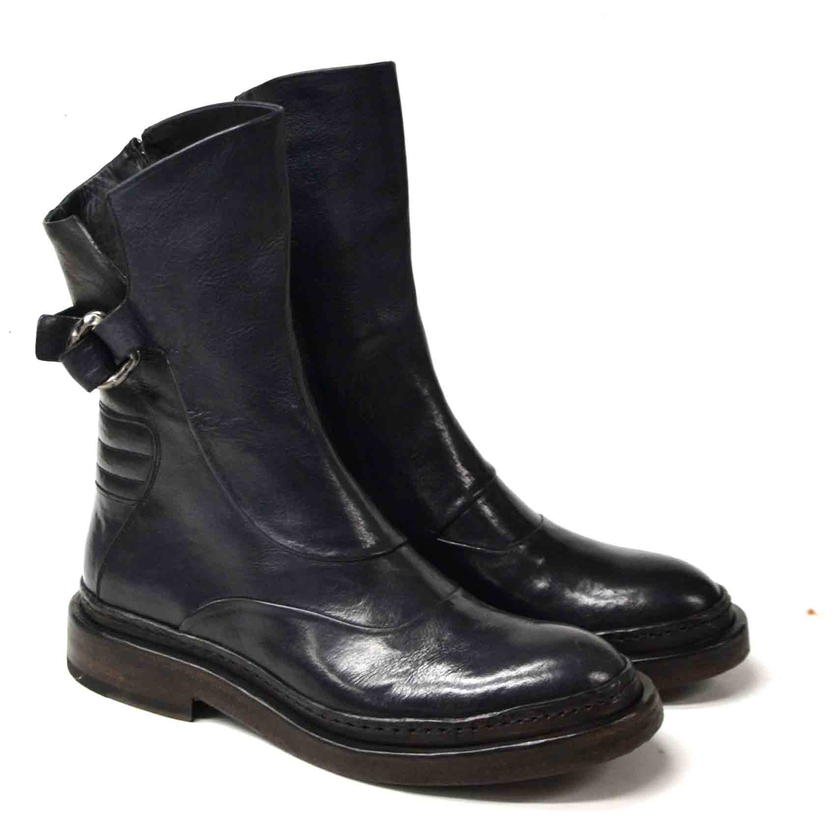 DUCATI zip black biker boots