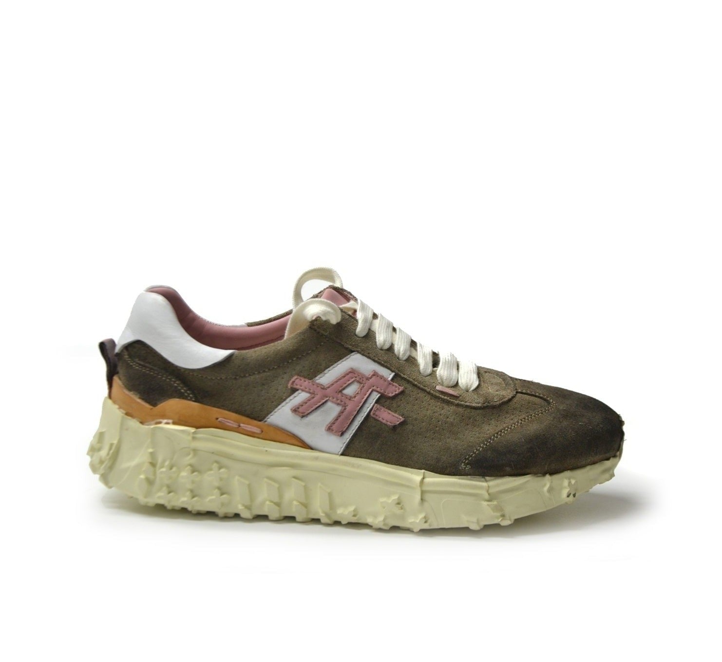 AF LUXURY RUNNERS IN BROWN/PINK