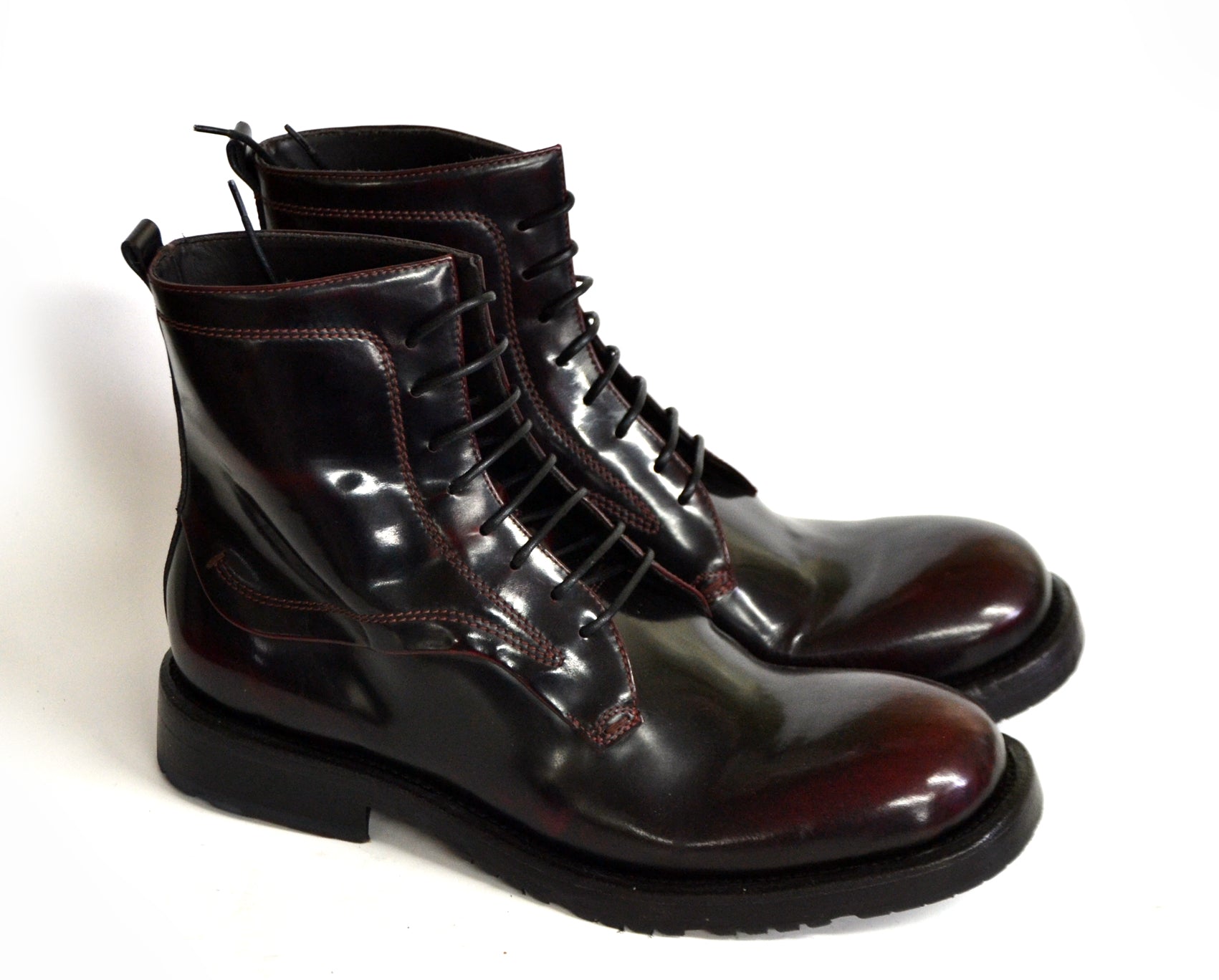 LAST PAIR 42- SHINY BORDEAUX BOOTS