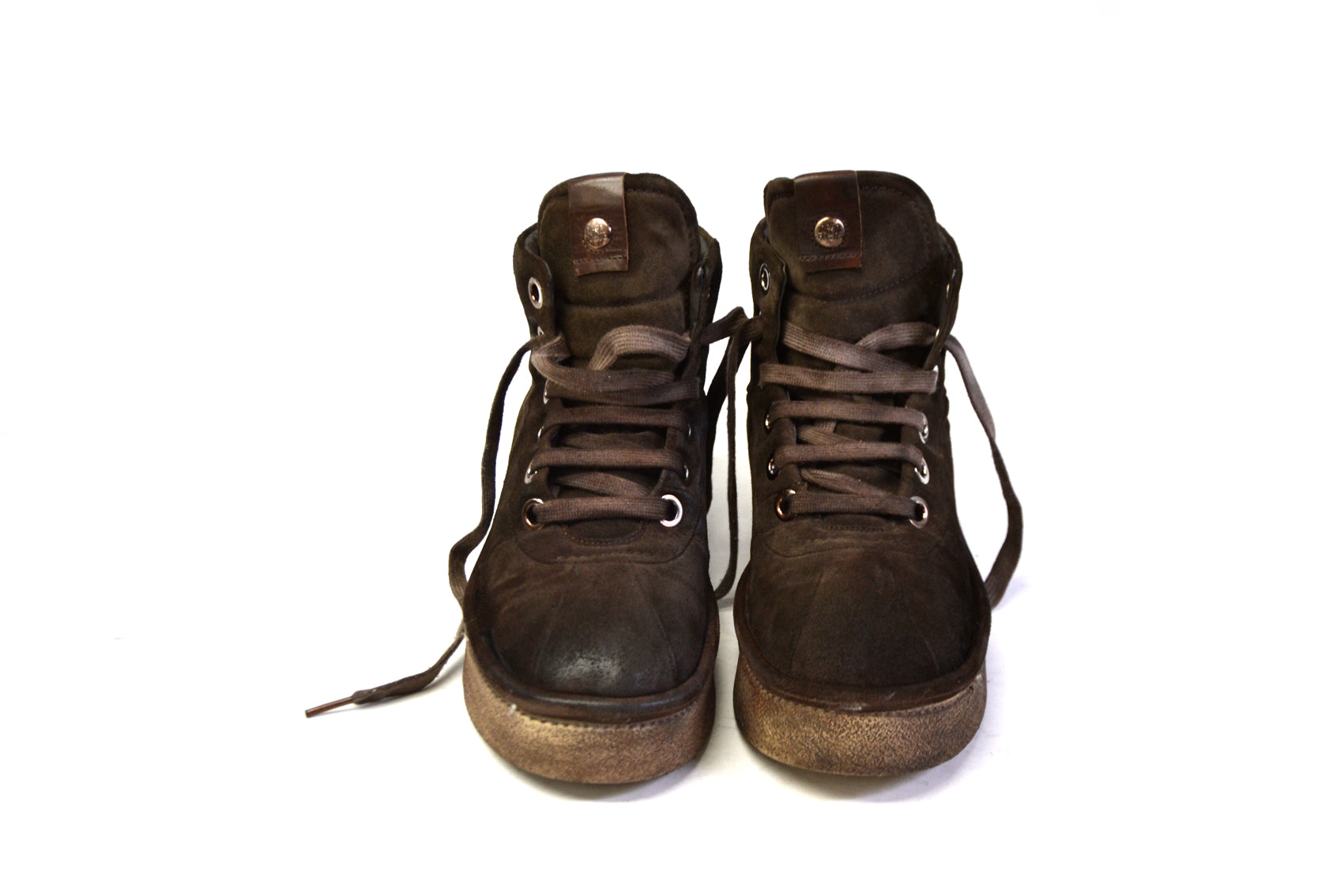DOUBLE P CHOCO SUEDE HIGH SNEAKERS
