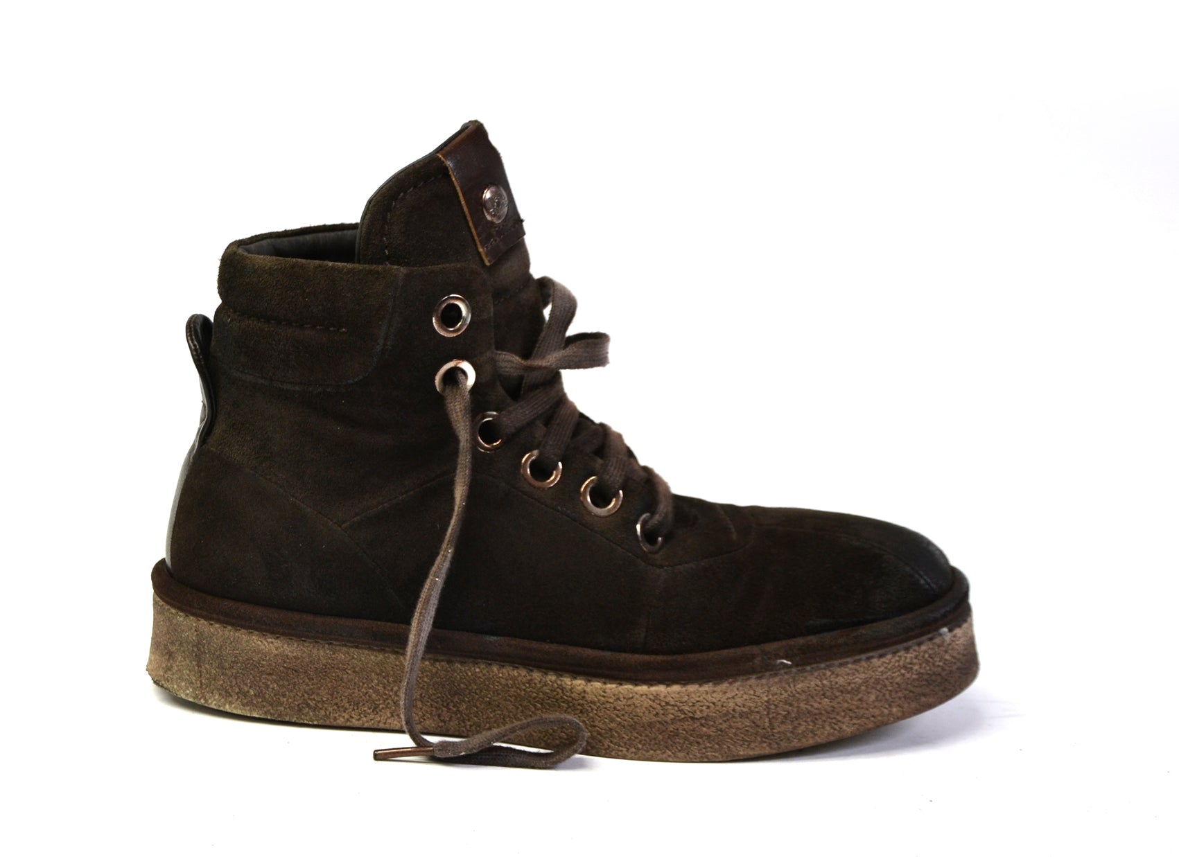 DOUBLE P CHOCO SUEDE HIGH SNEAKERS