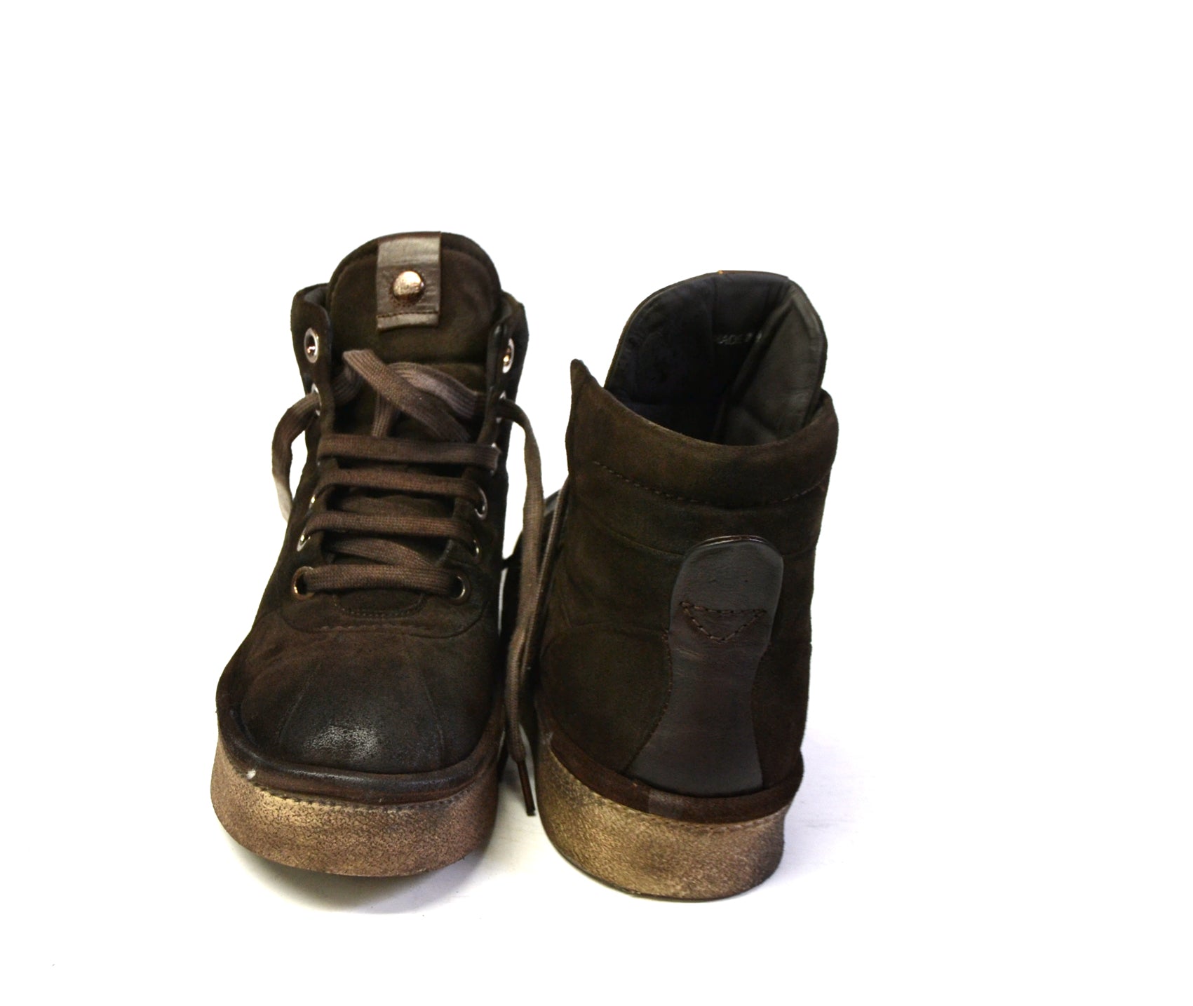 DOUBLE P CHOCO SUEDE HIGH SNEAKERS