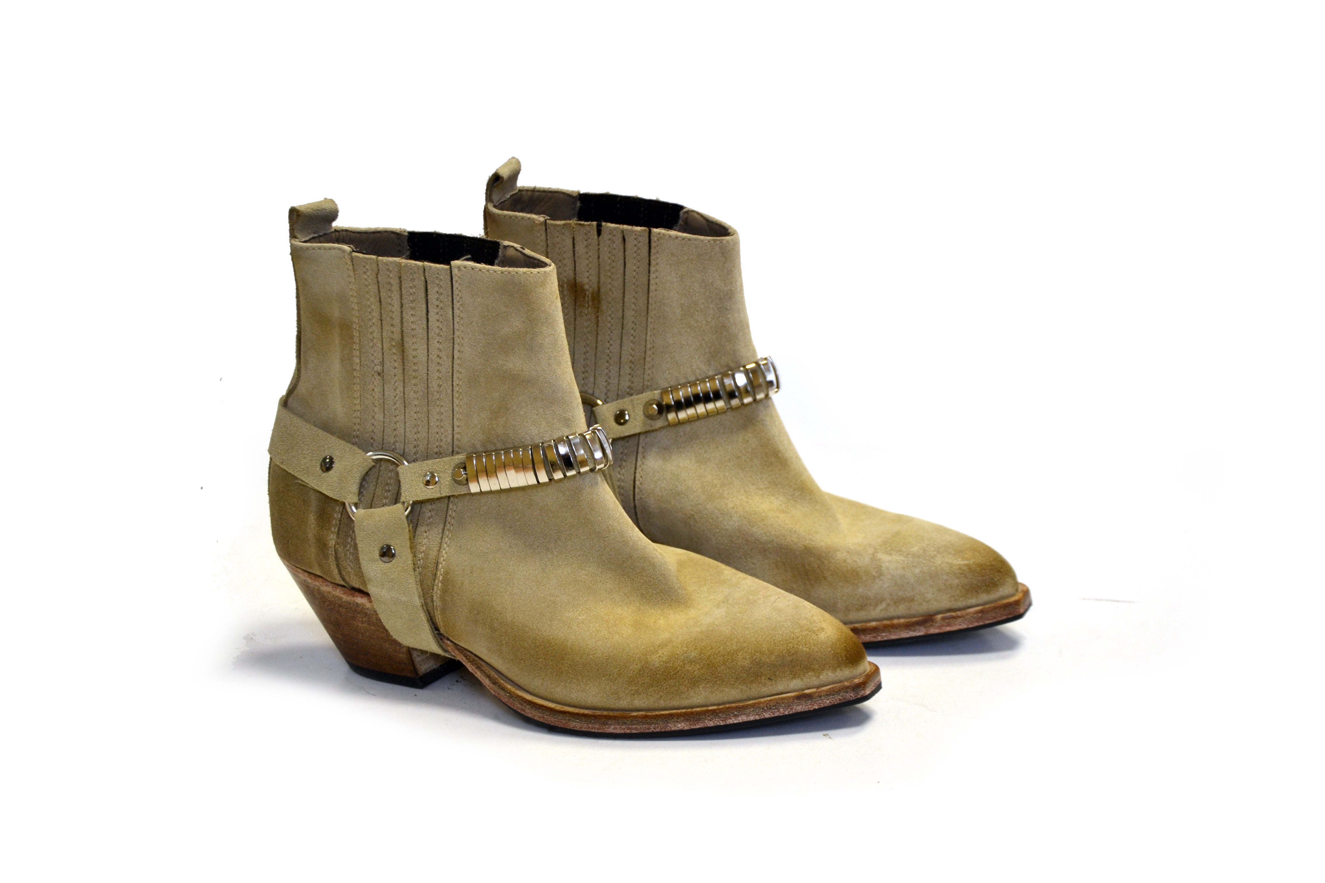 LAST PAIR 36/37- SUEDE METAL BOOTS