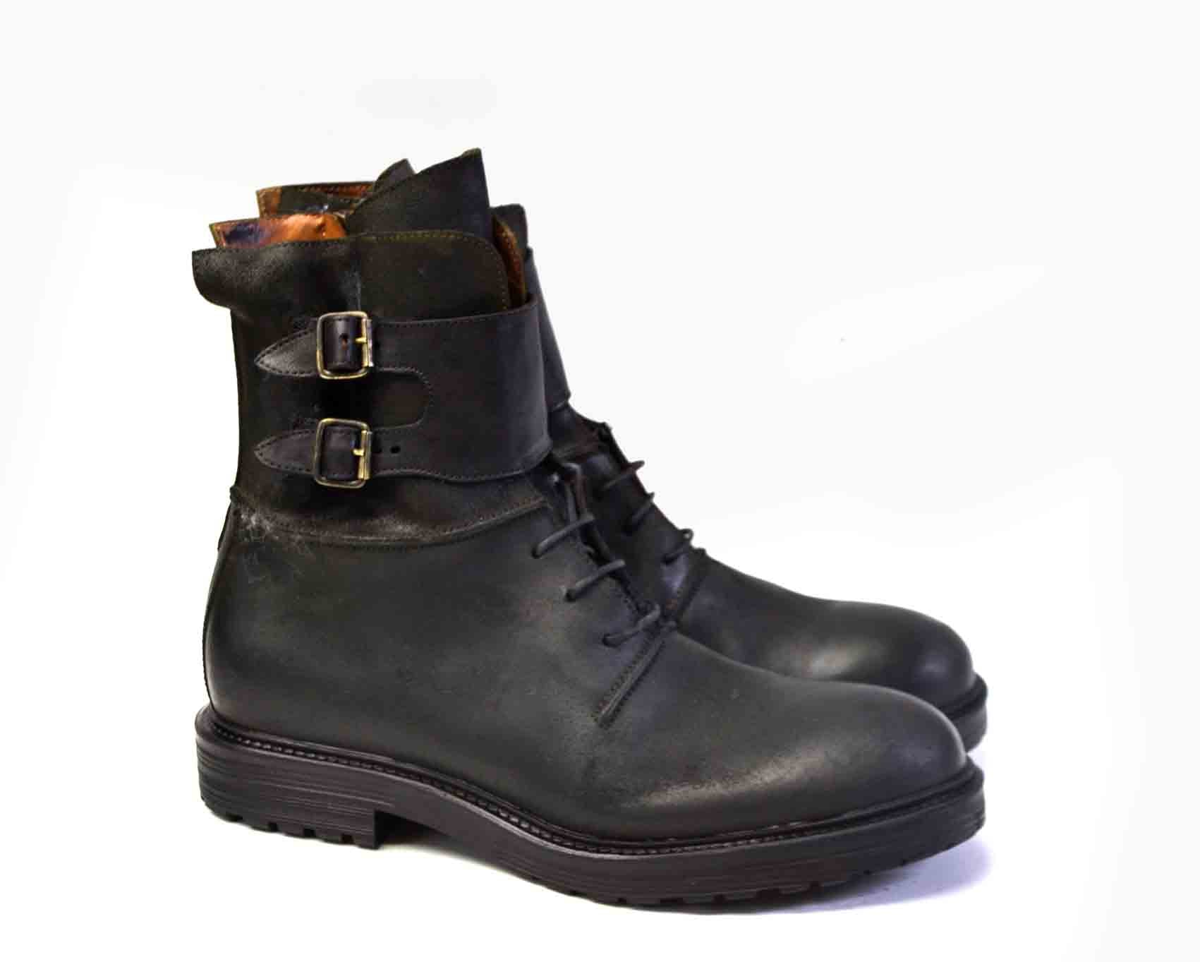 LAST PAIR 40/42/43-HIGH SUEDE BLACK COMBAT