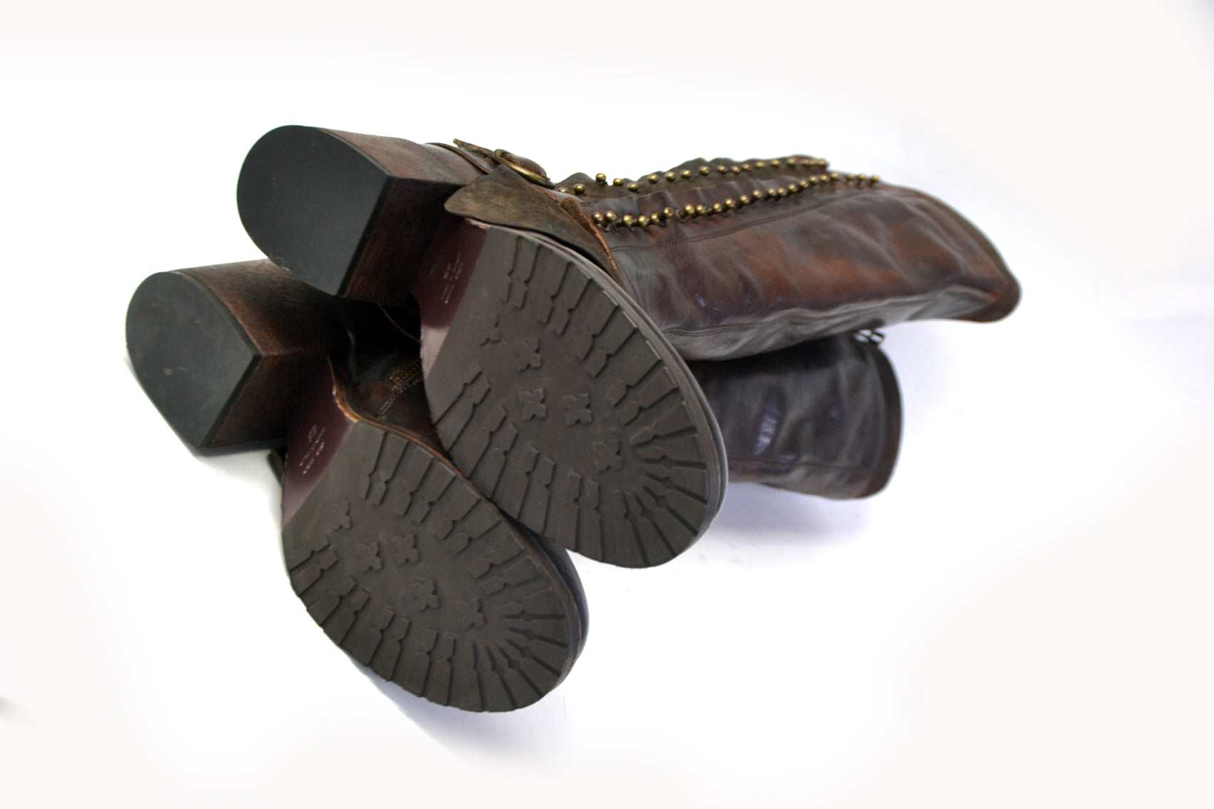 JANICE BROWN HIGH STUDDED BOOTS