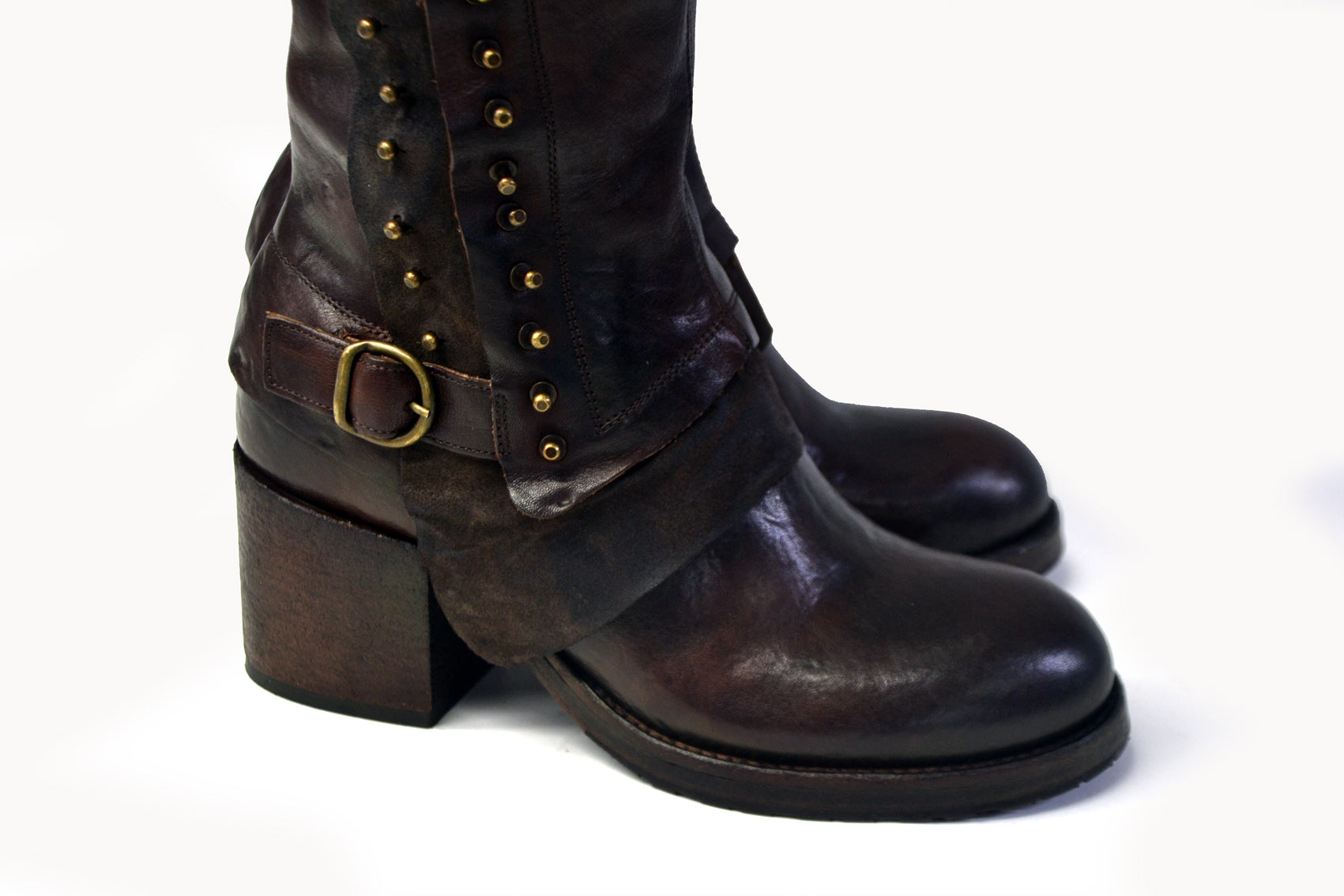 JANICE BROWN HIGH STUDDED BOOTS