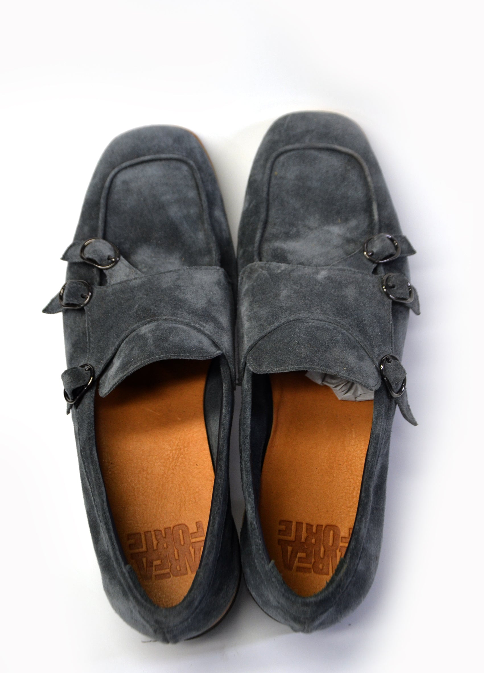 LAST PAIRS 42- KING LOAFERS IN SUEDE GREY OR LEATHER DARK BROWN