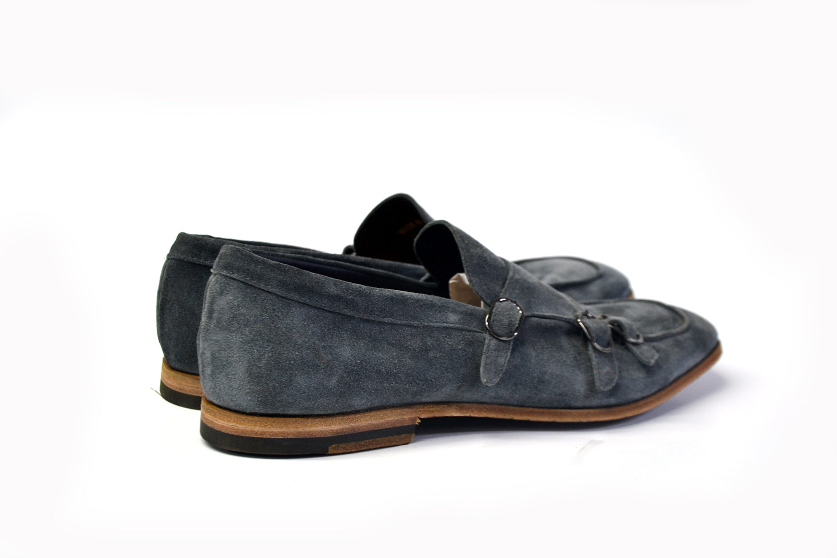 LAST PAIRS 42- KING LOAFERS IN SUEDE GREY OR LEATHER DARK BROWN