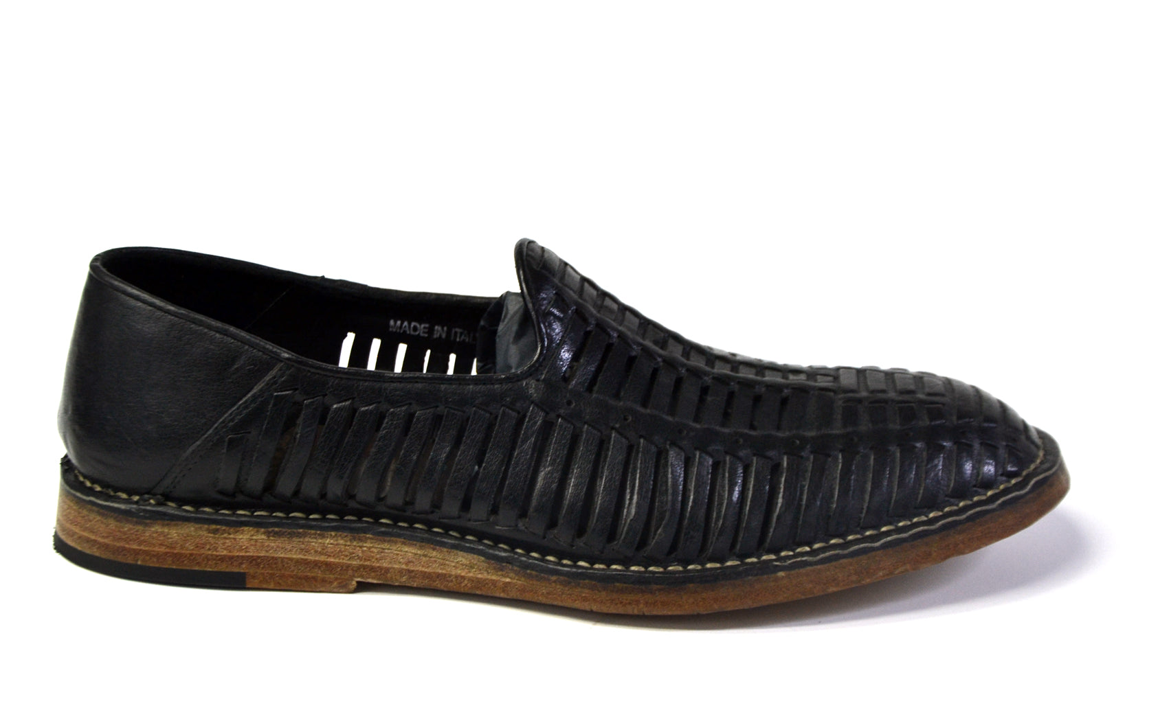 LAST PAIRS 42-SUMMER CUT-OUT LOAFERS IN COGNAC OR BLACK