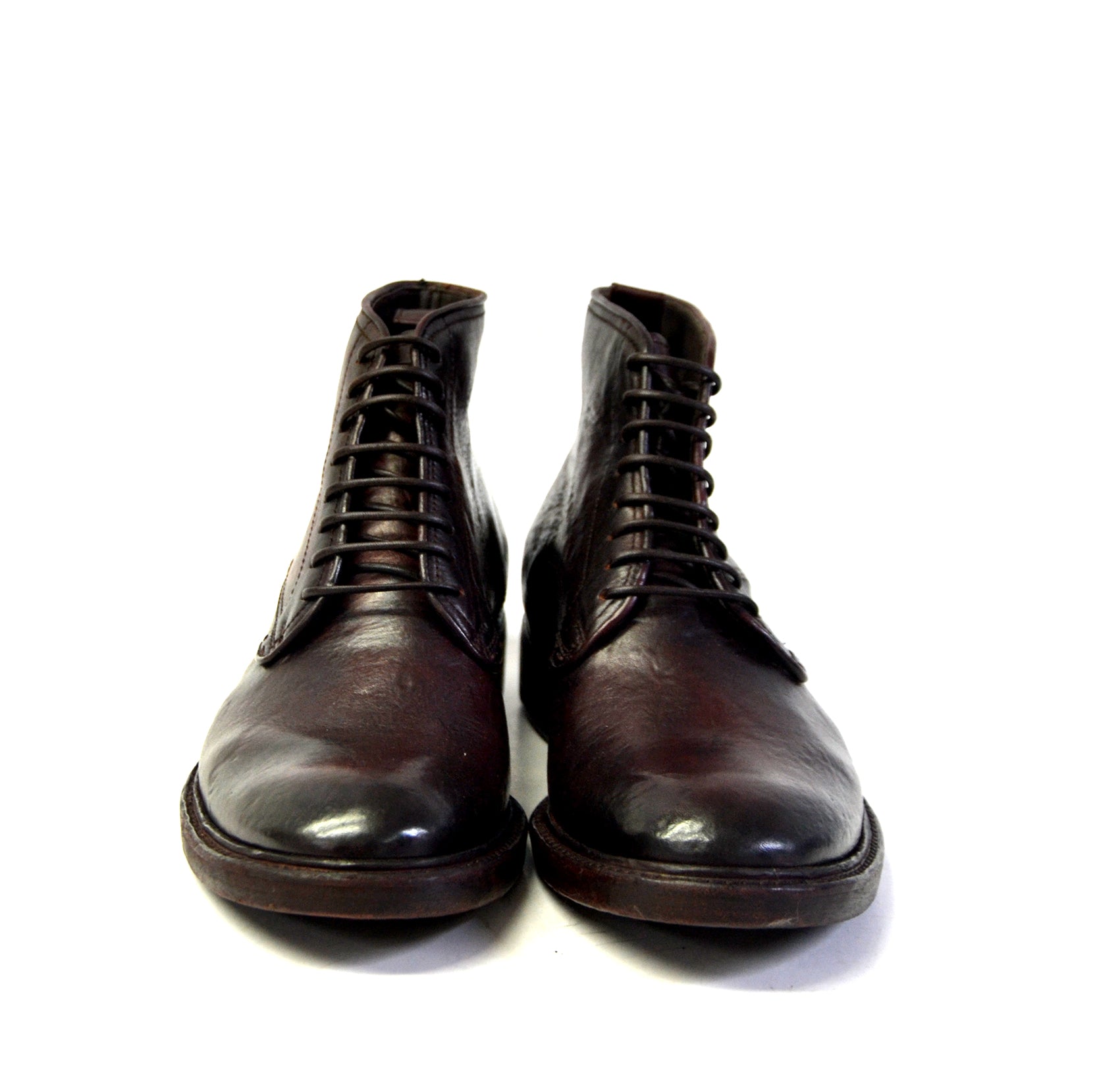 Douglas Lace Mid Shoes Natural Buffalo leather Chestnut