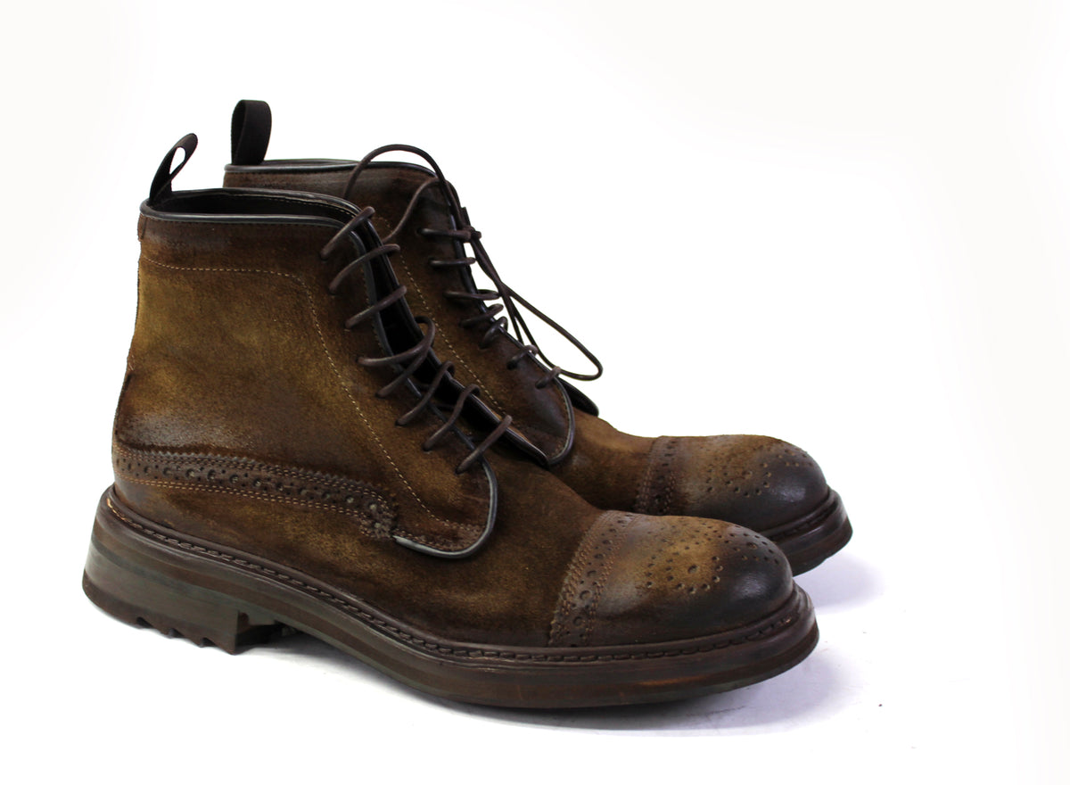 SHARK Suede Laced Ankle Boots
