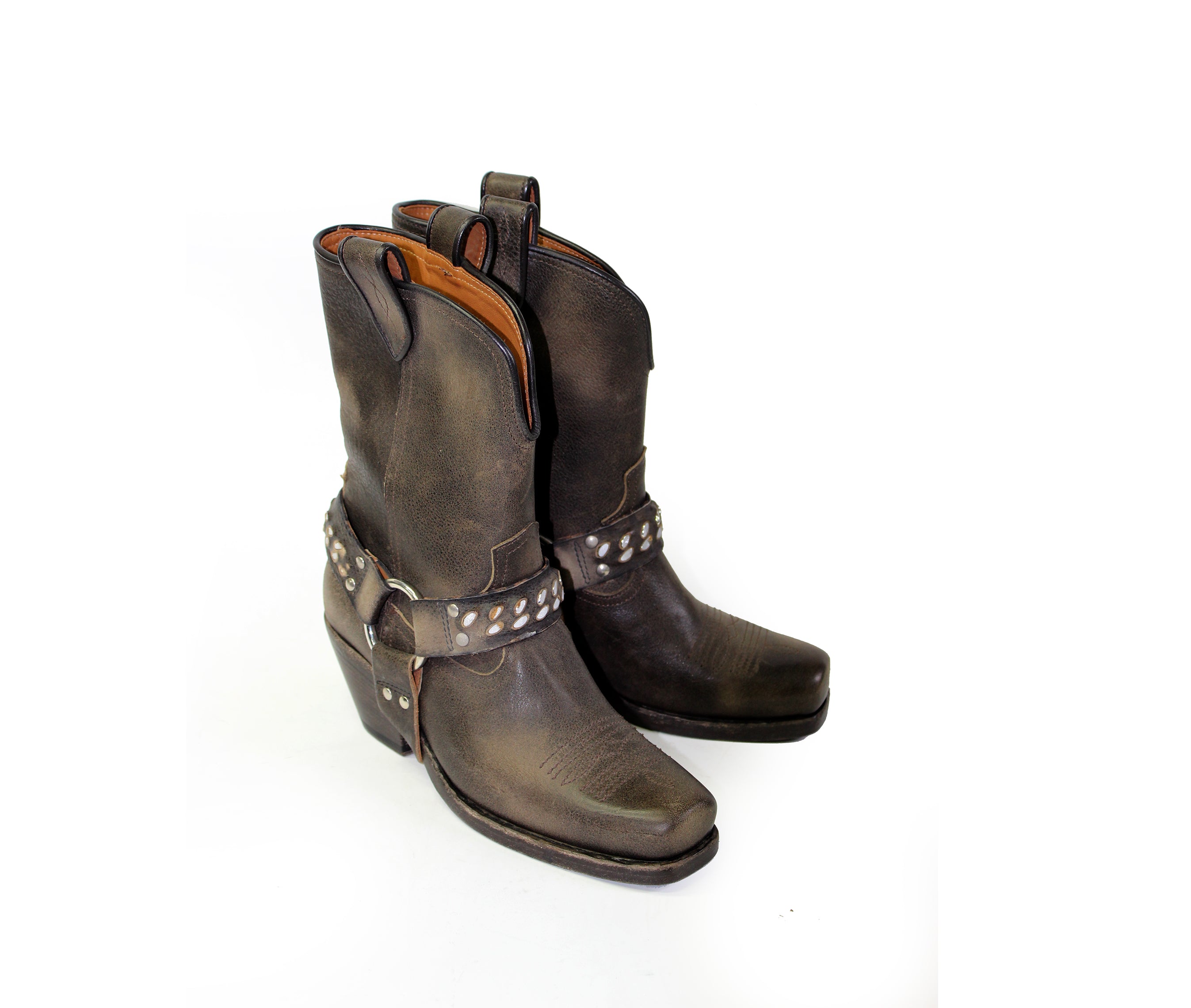 RODEVA LOW COWBOY BOOTS WASHED TESTA DI MORO