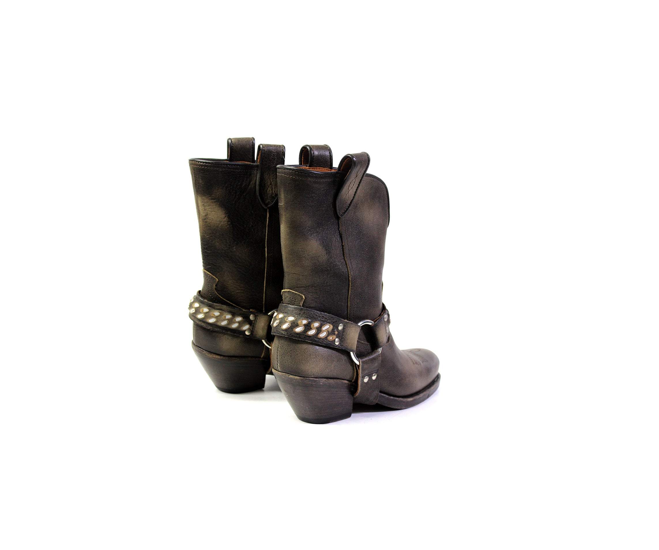 RODEVA LOW COWBOY BOOTS WASHED TESTA DI MORO