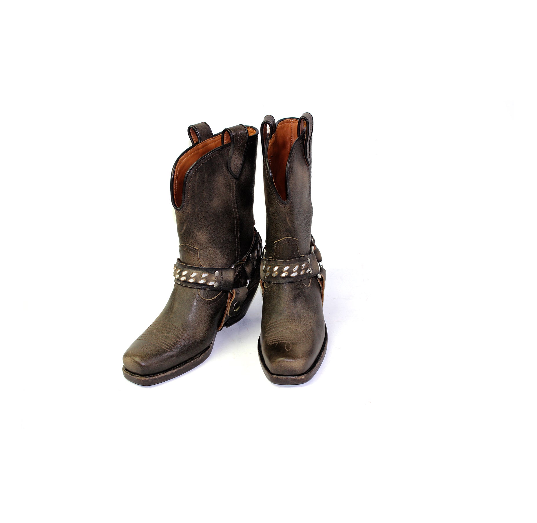 RODEVA LOW COWBOY BOOTS WASHED TESTA DI MORO