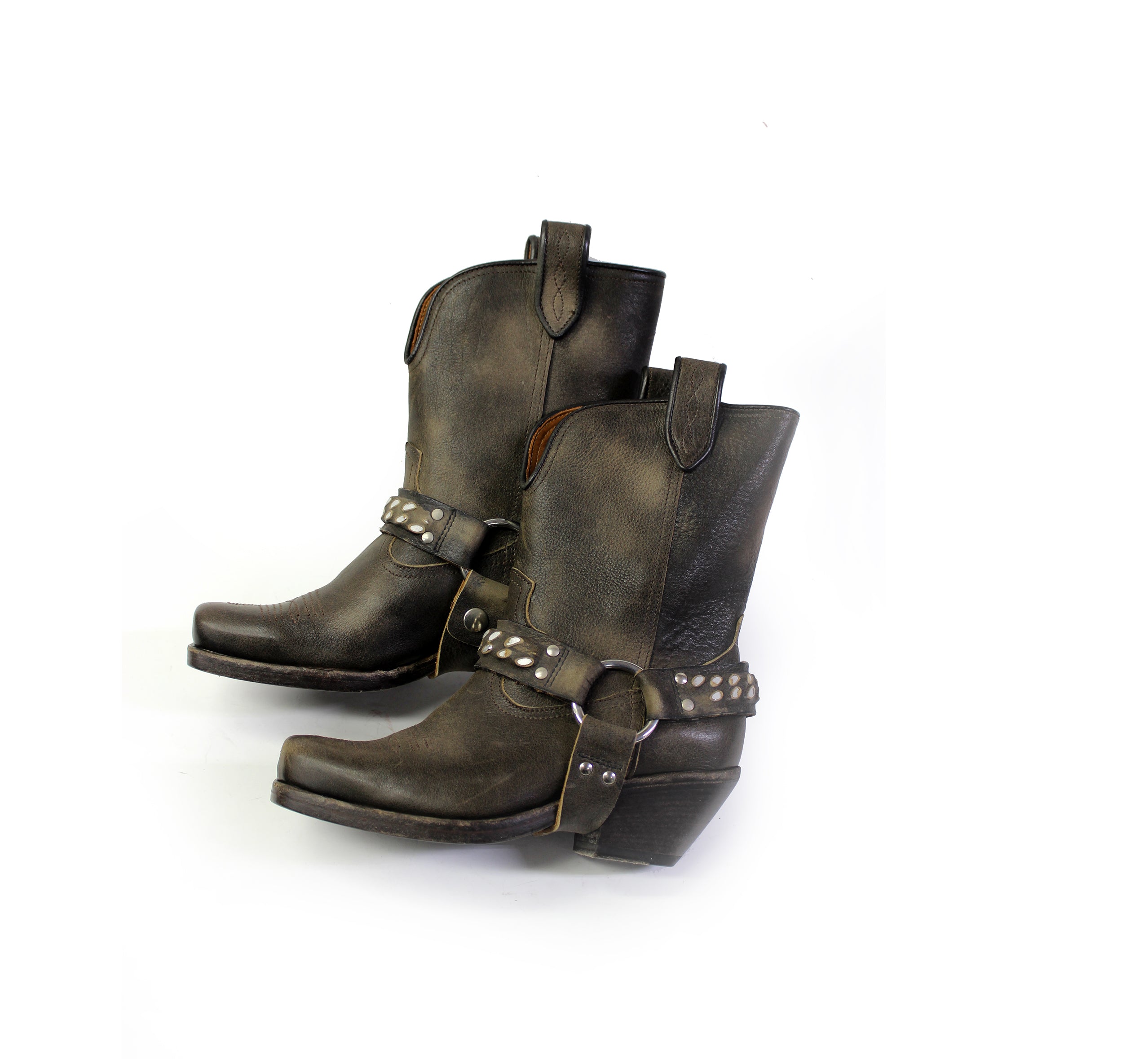 RODEVA LOW COWBOY BOOTS WASHED TESTA DI MORO