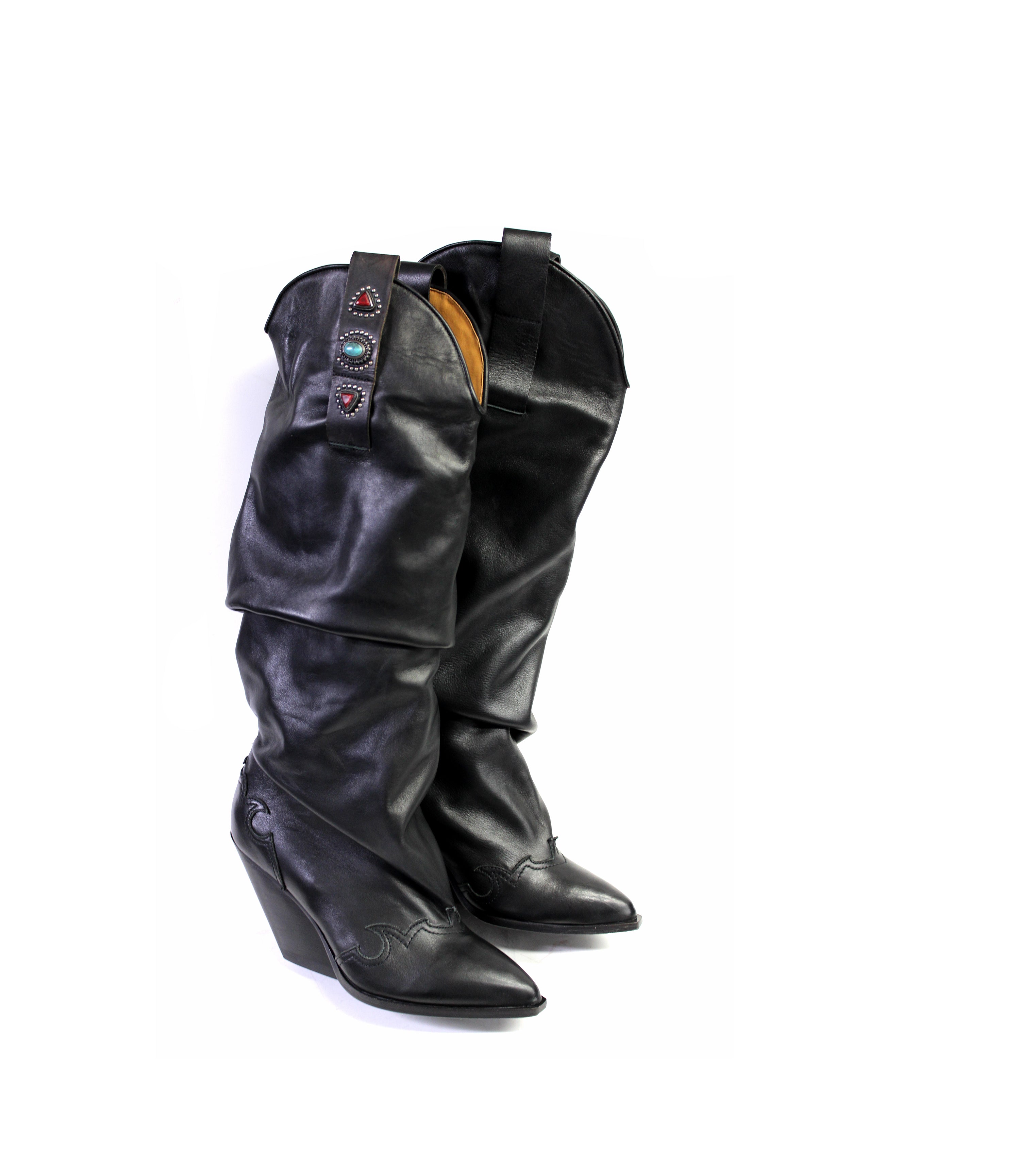 DUSTERA RELAXED HIGH BOOTS BLACK