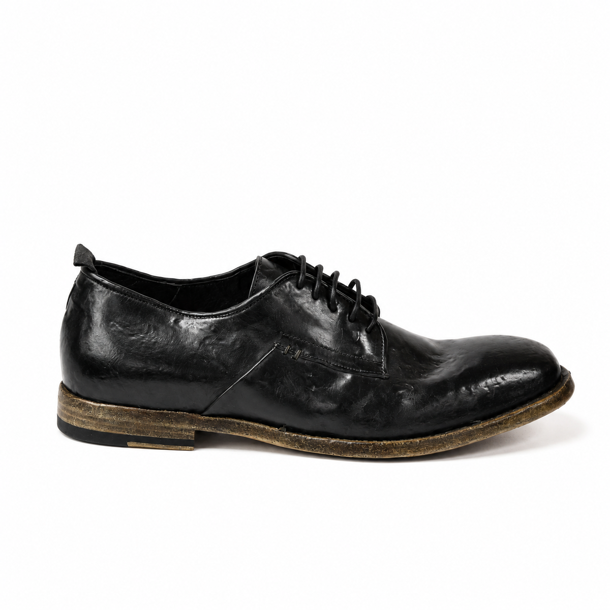 Chandler Black Leather Derby Shoes