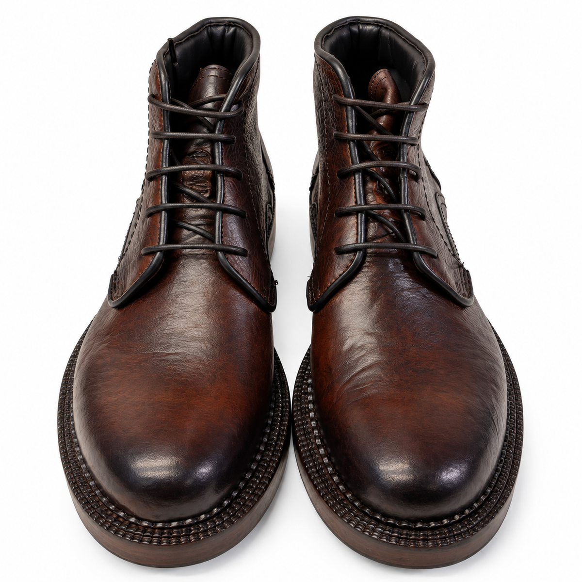 LAST PAIR 42-DARK COCO LACED BOOTS