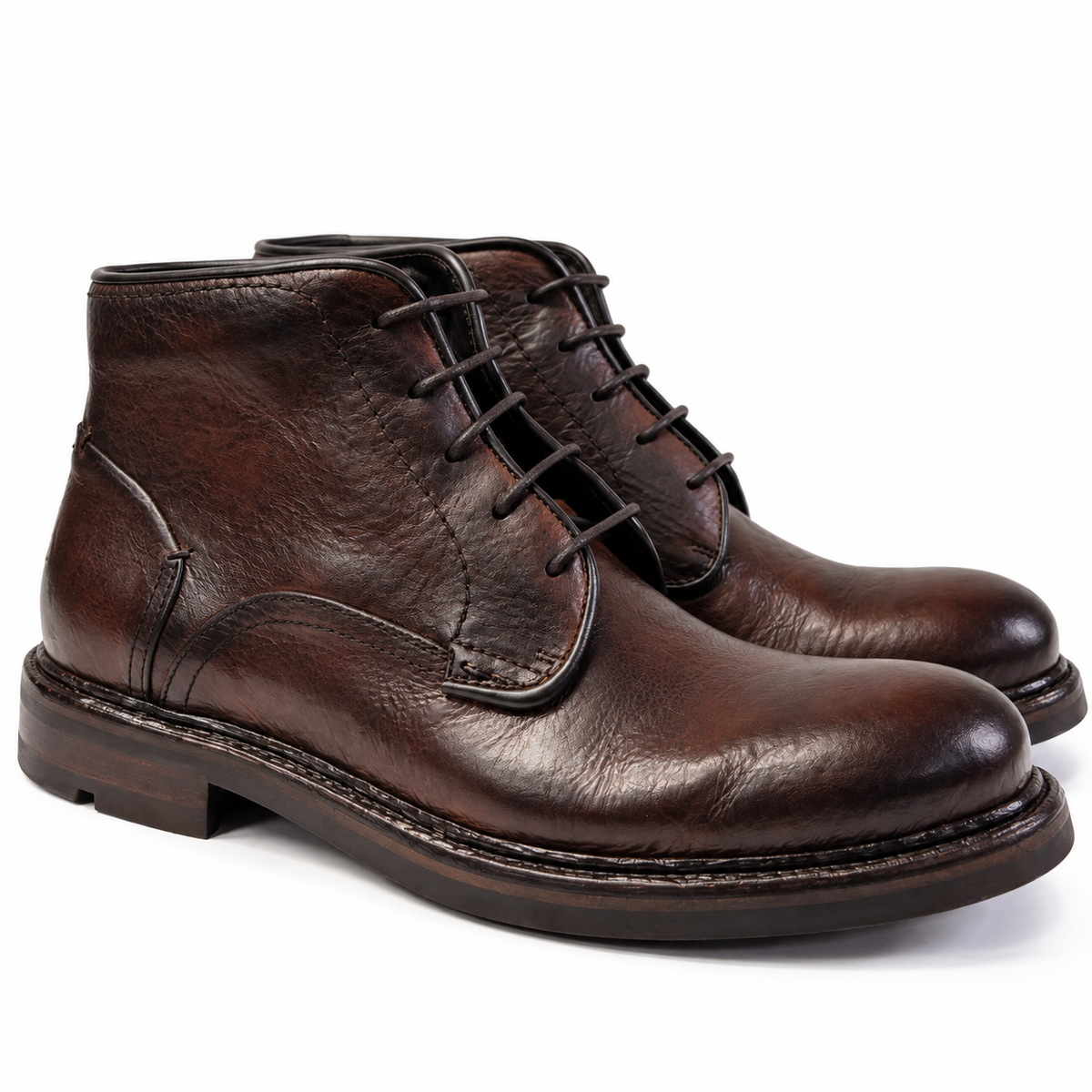 LAST PAIR 42- ANKLE BOOTS IN DARK BROWN
