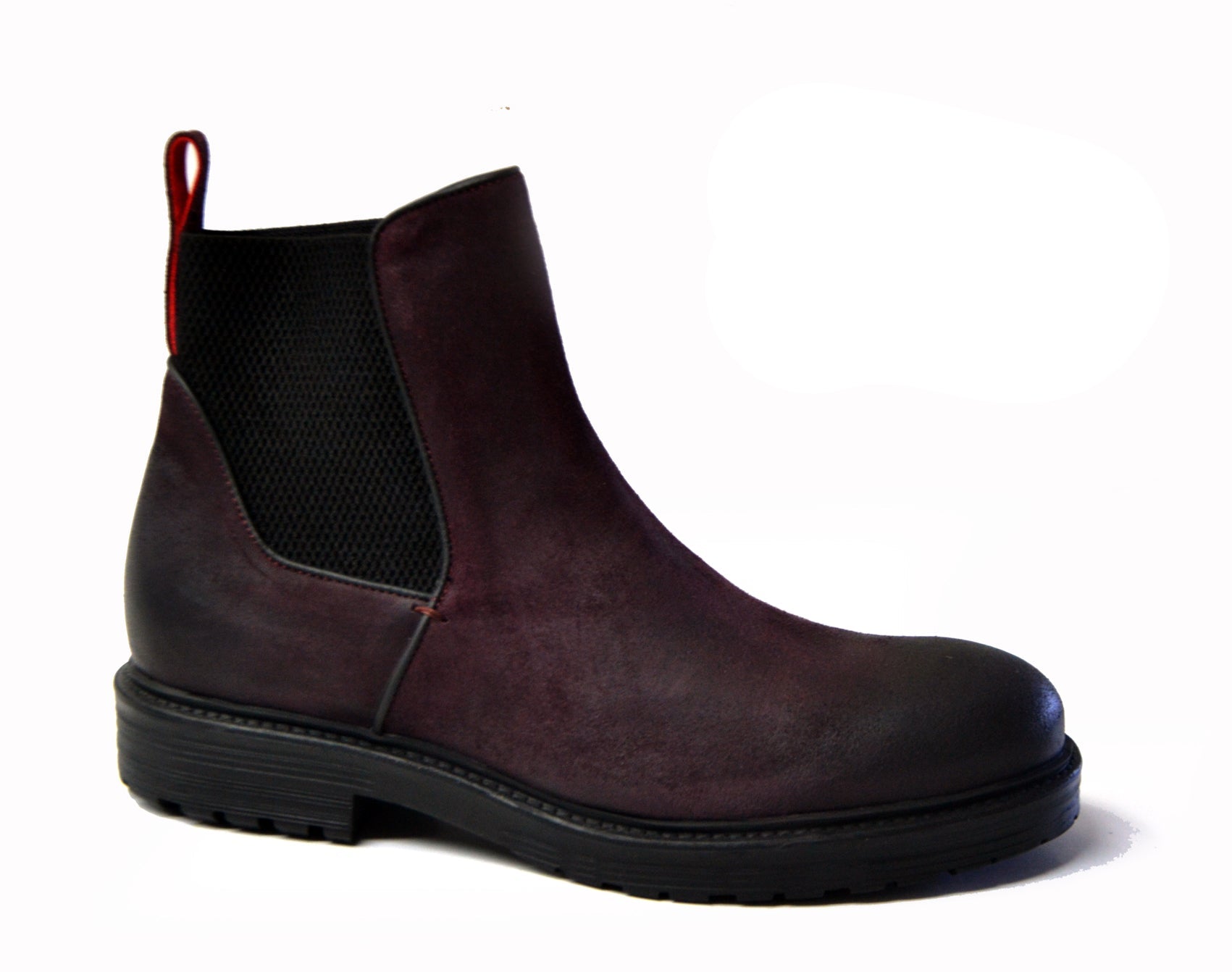 LAST PAIR 42/43/45-VIOLET SUEDE CHELSEA BOOTS